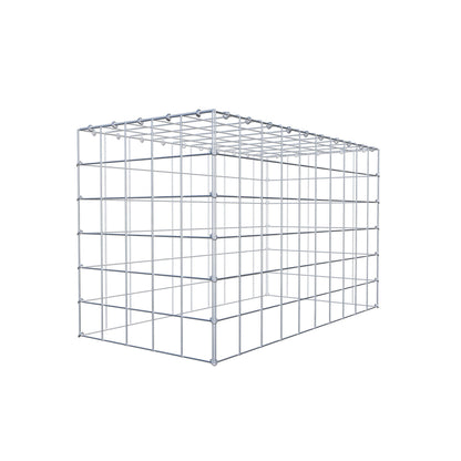 Typ 3 påbyggnadsgabion 100 cm x 60 cm x 50 cm (L x H x D), maskstorlek 10 cm x 10 cm, C-ring