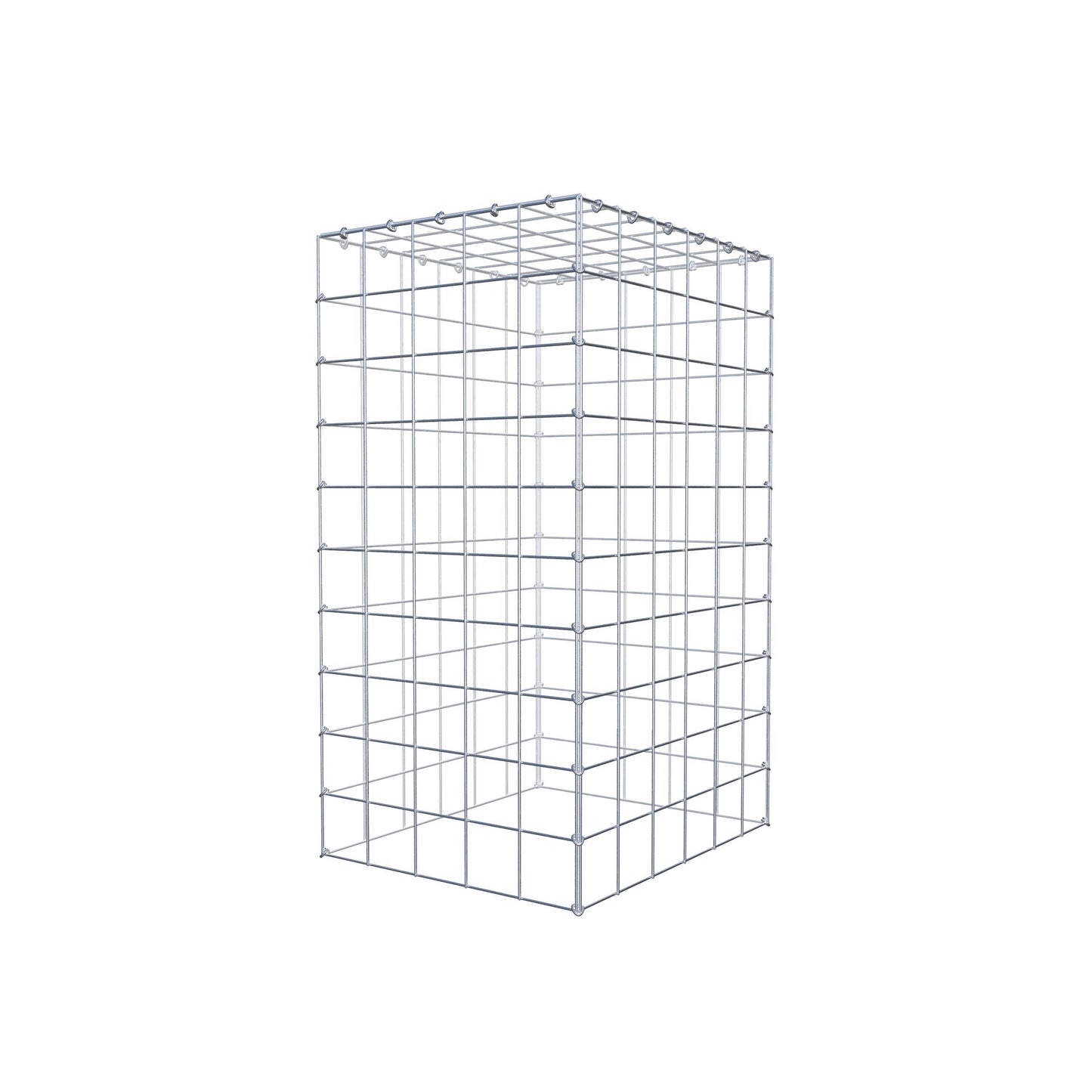 Typ 3 påbyggnadsgabion 100 cm x 60 cm x 50 cm (L x H x D), maskstorlek 10 cm x 10 cm, C-ring