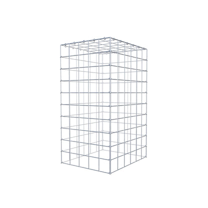 Typ 3 påbyggnadsgabion 100 cm x 60 cm x 50 cm (L x H x D), maskstorlek 10 cm x 10 cm, C-ring