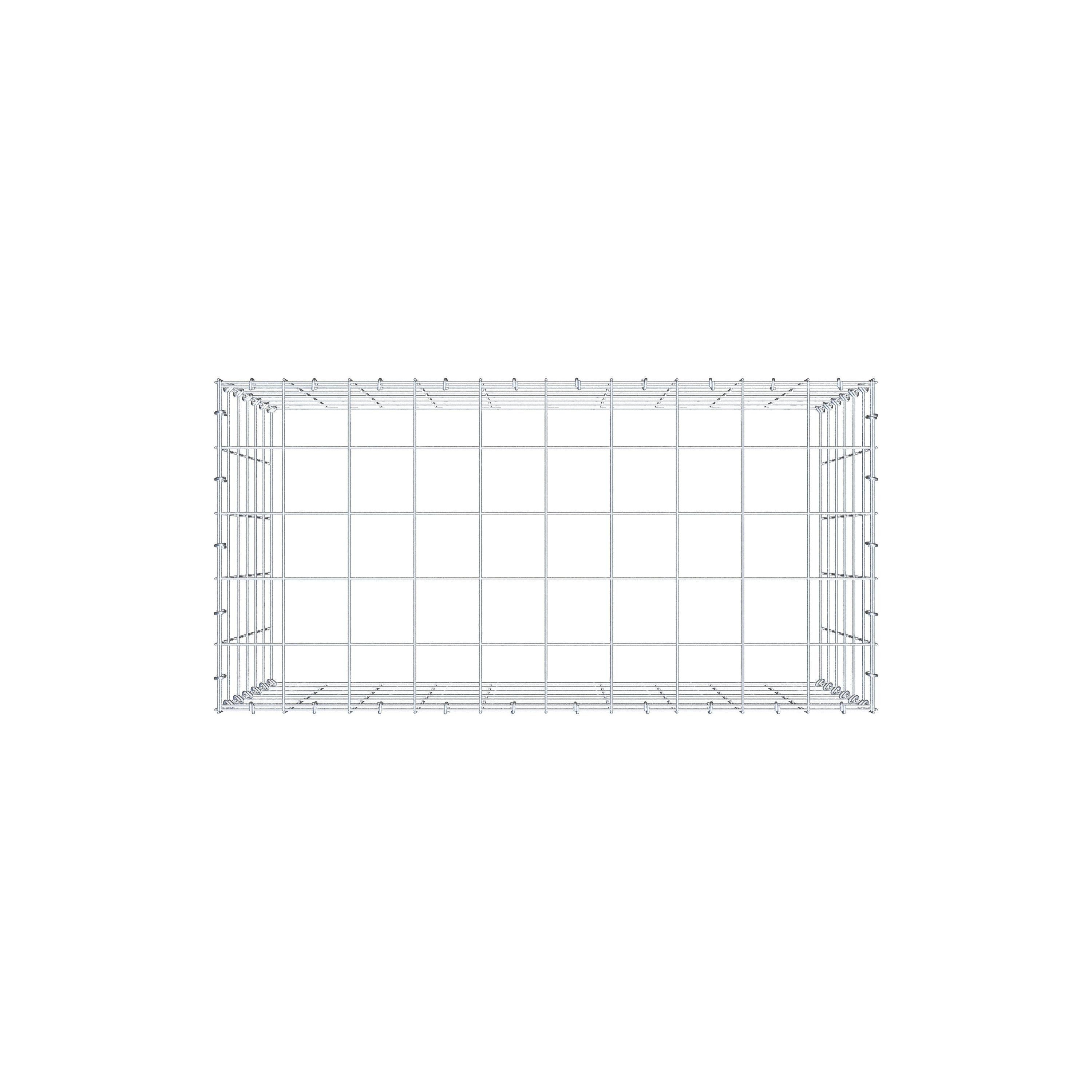 Gabião Tipo 3 100 cm x 60 cm x 50 cm (C x A x P), malhagem 10 cm x 10 cm, anel C