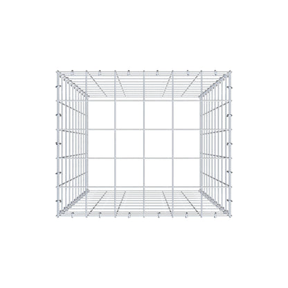 Typ 3 påbyggnadsgabion 100 cm x 60 cm x 50 cm (L x H x D), maskstorlek 10 cm x 10 cm, C-ring