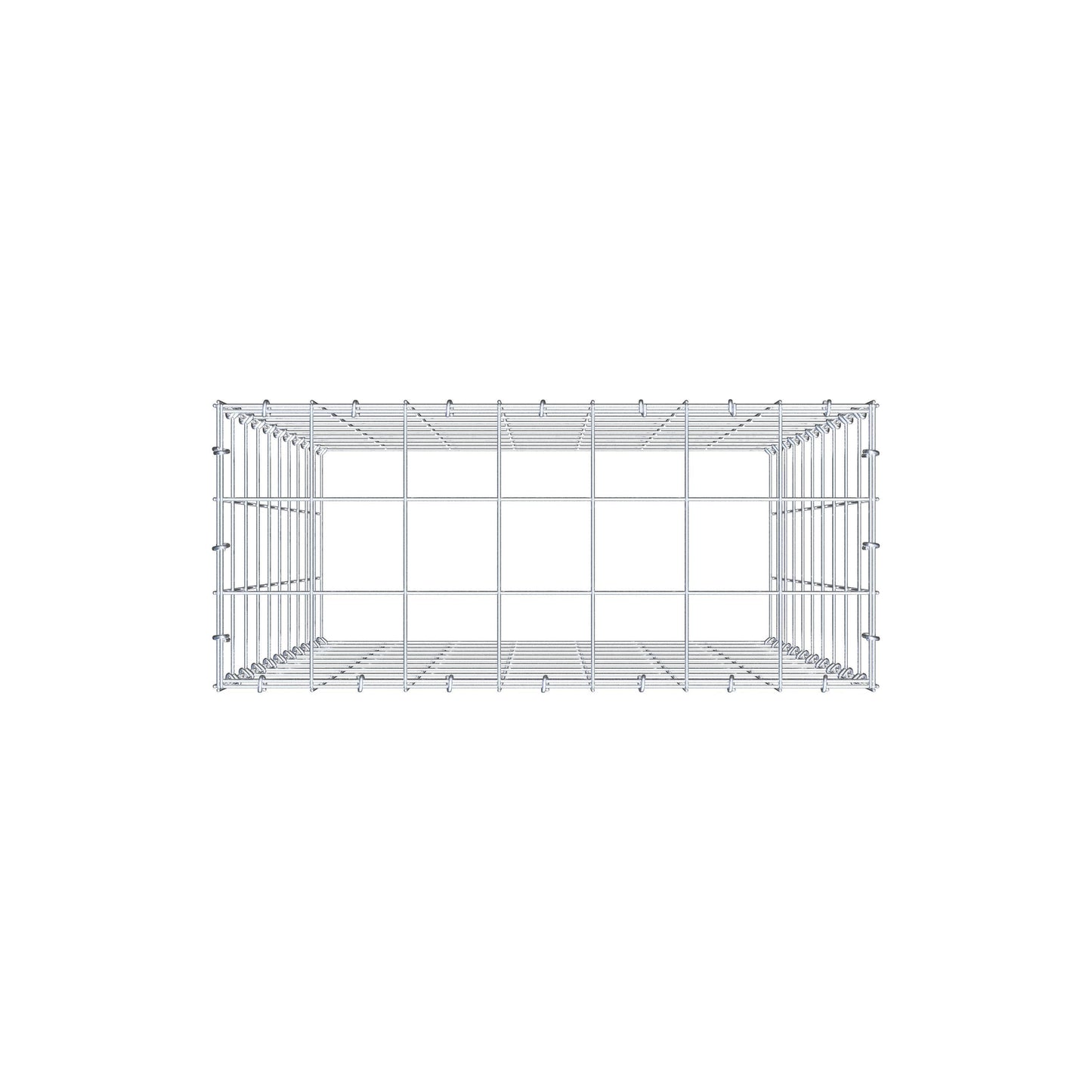 Gabbione aggiuntivo di tipo 3 100 cm x 70 cm x 30 cm (L x H x P), maglia 10 cm x 10 cm, anello a C