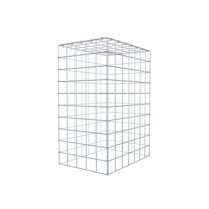 Monteret gabion type 3 100 cm x 70 cm x 50 cm (L x H x D), maskestørrelse 10 cm x 10 cm, C-ring