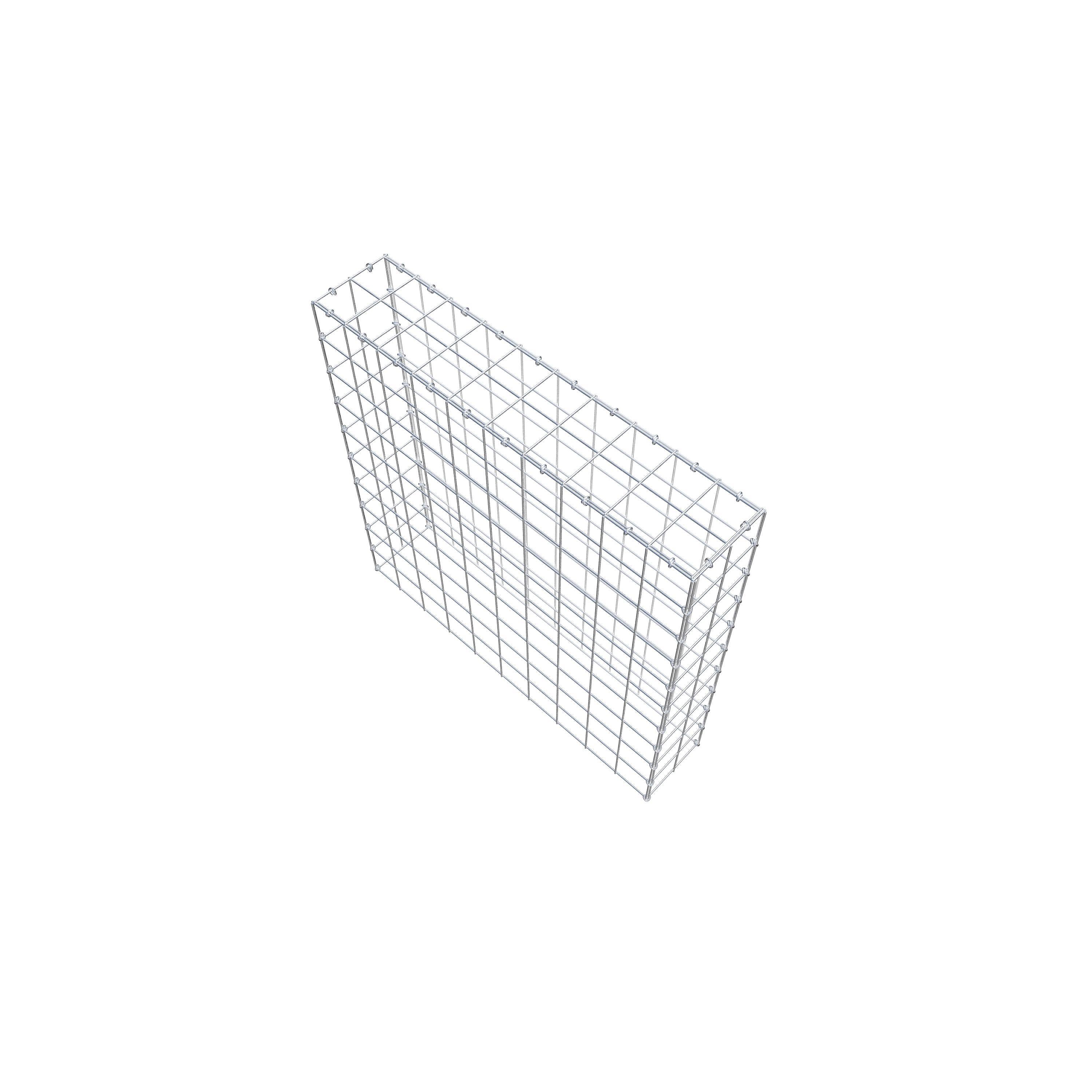 Gabião Tipo 3 100 cm x 100 cm x 20 cm (C x A x P), malhagem 10 cm x 10 cm, anel C