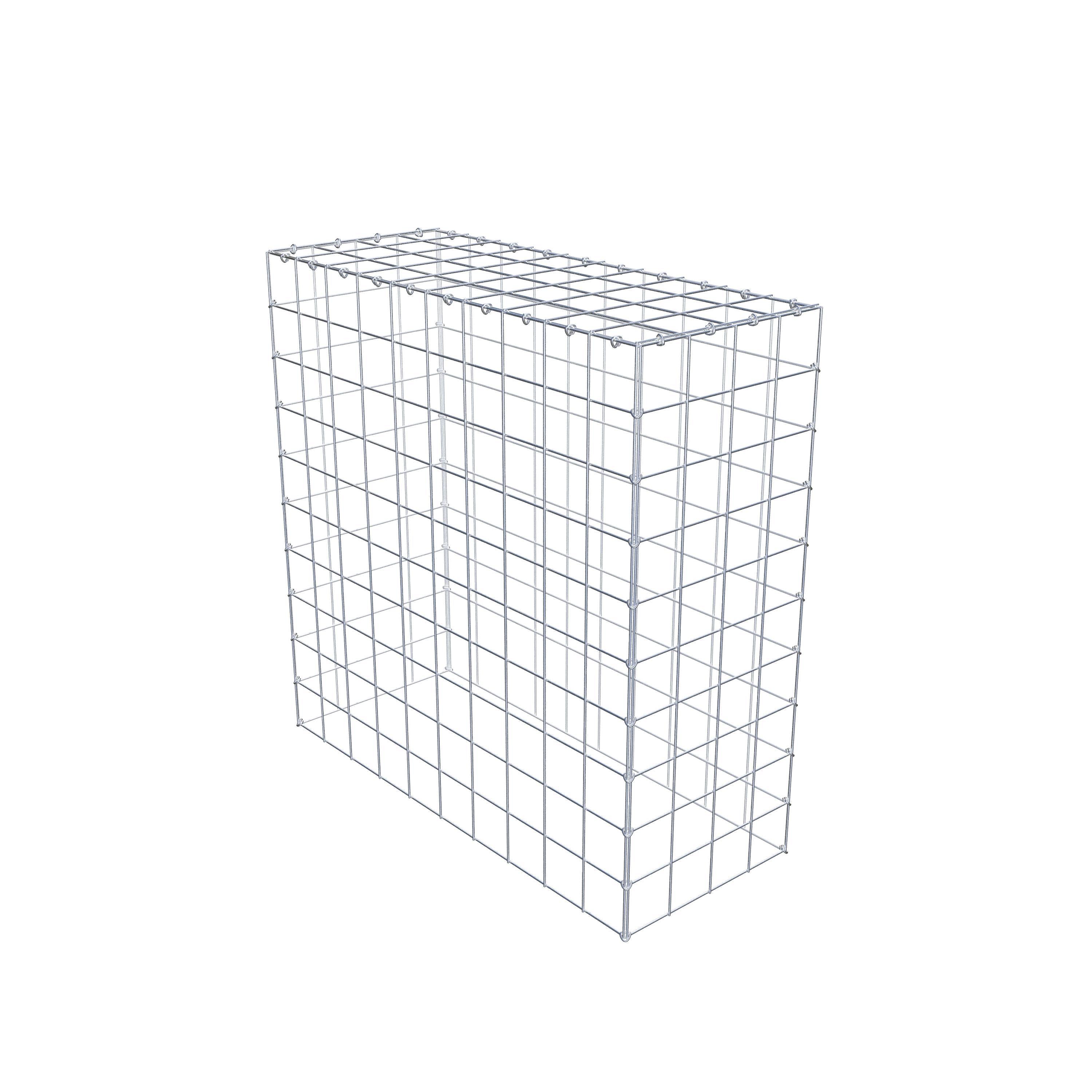 Monteret gabion type 3 100 cm x 100 cm x 40 cm (L x H x D), maskestørrelse 10 cm x 10 cm, C-ring