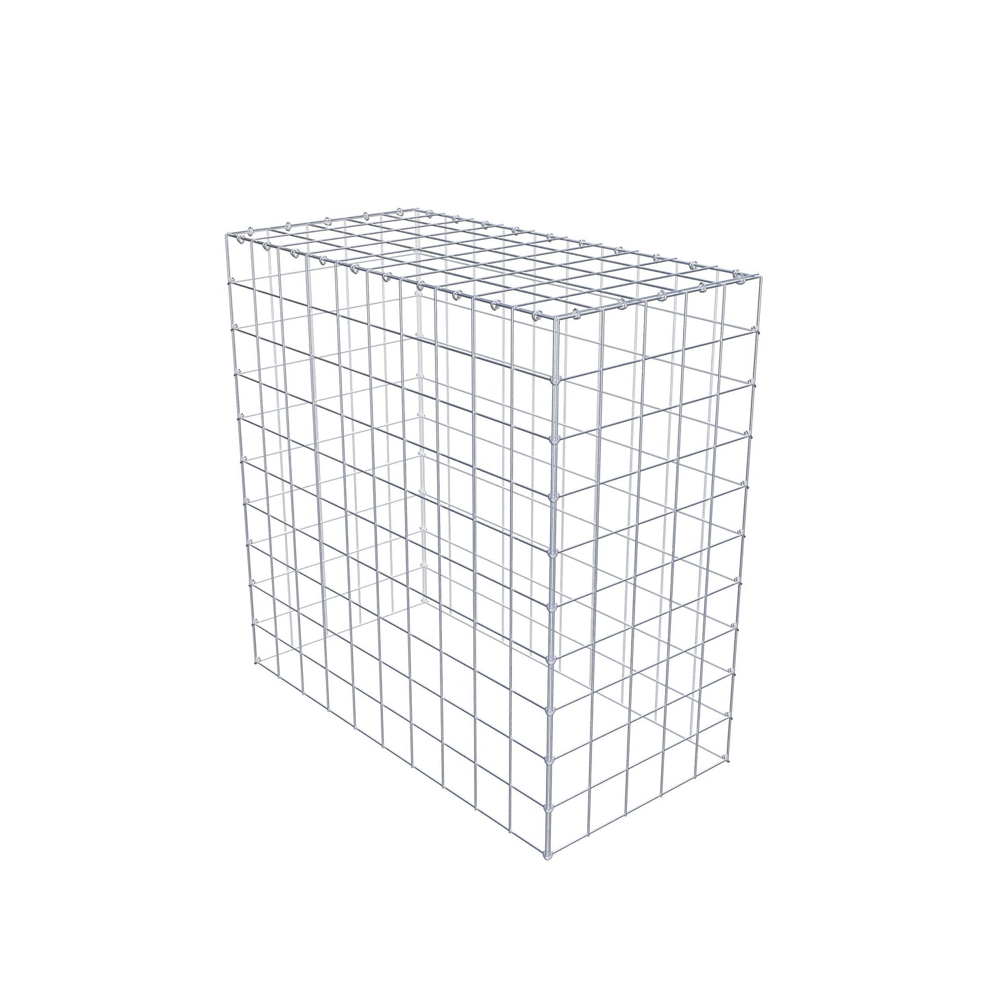 Monteret gabion type 3 100 cm x 100 cm x 50 cm (L x H x D), maskestørrelse 10 cm x 10 cm, C-ring
