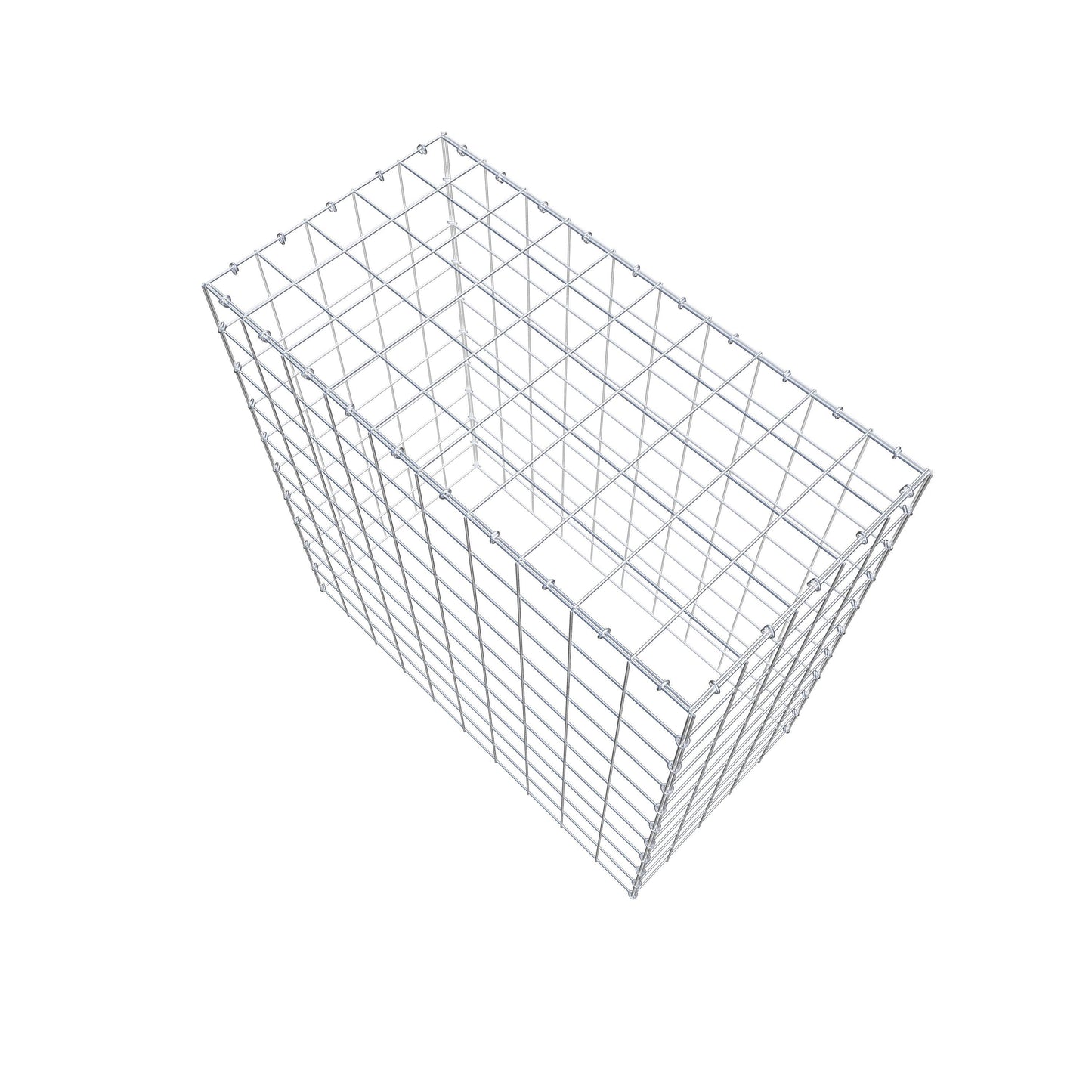Monteret gabion type 3 100 cm x 100 cm x 50 cm (L x H x D), maskestørrelse 10 cm x 10 cm, C-ring
