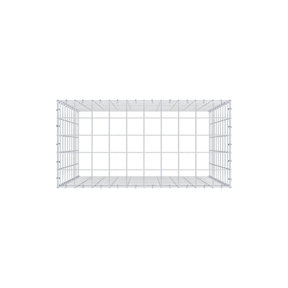 Monteret gabion type 3 100 cm x 100 cm x 50 cm (L x H x D), maskestørrelse 10 cm x 10 cm, C-ring