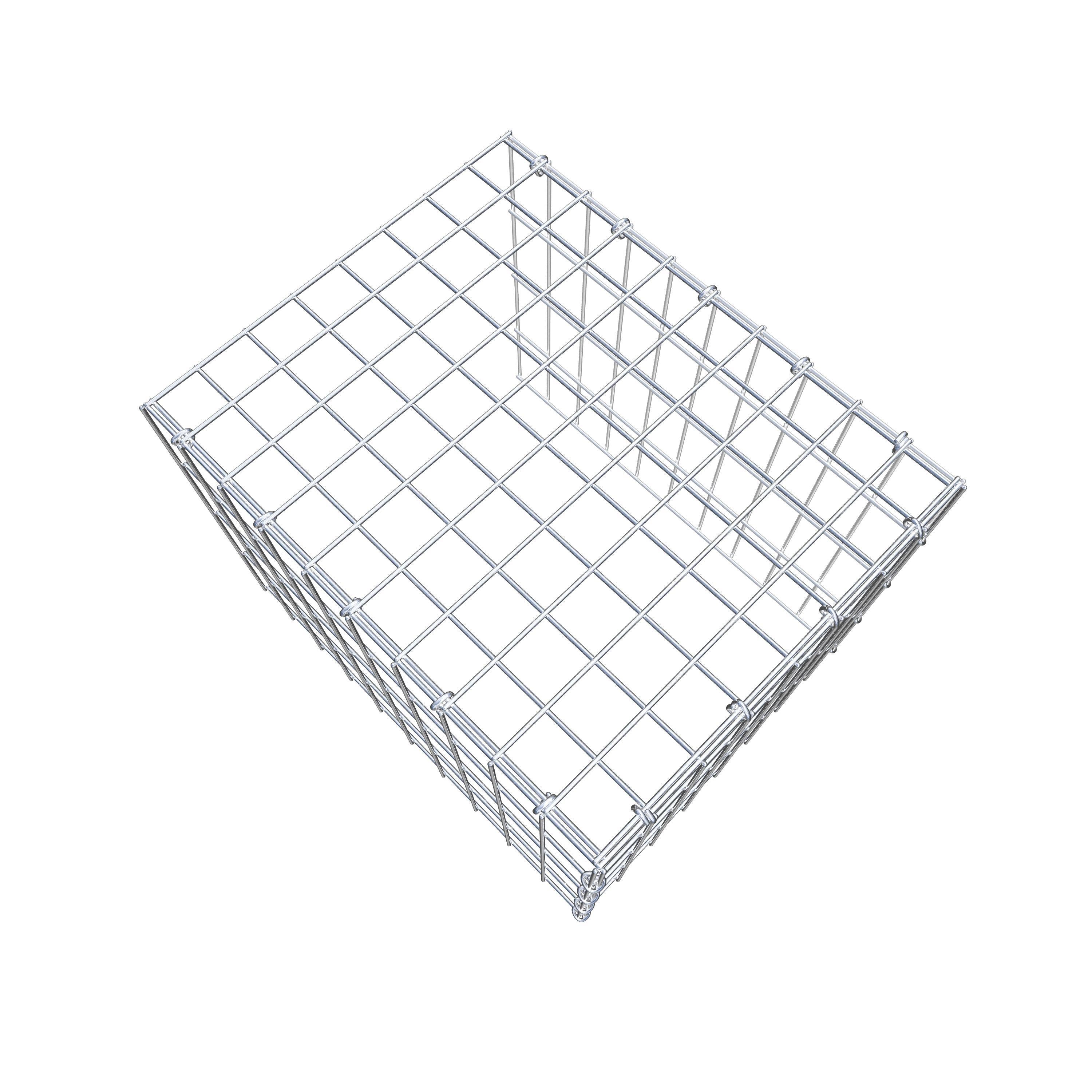 Anbaugabione Typ 4 50 cm x 40 cm x 40 cm (L x H x T), Maschenweite 5 cm x 10 cm, C-Ring