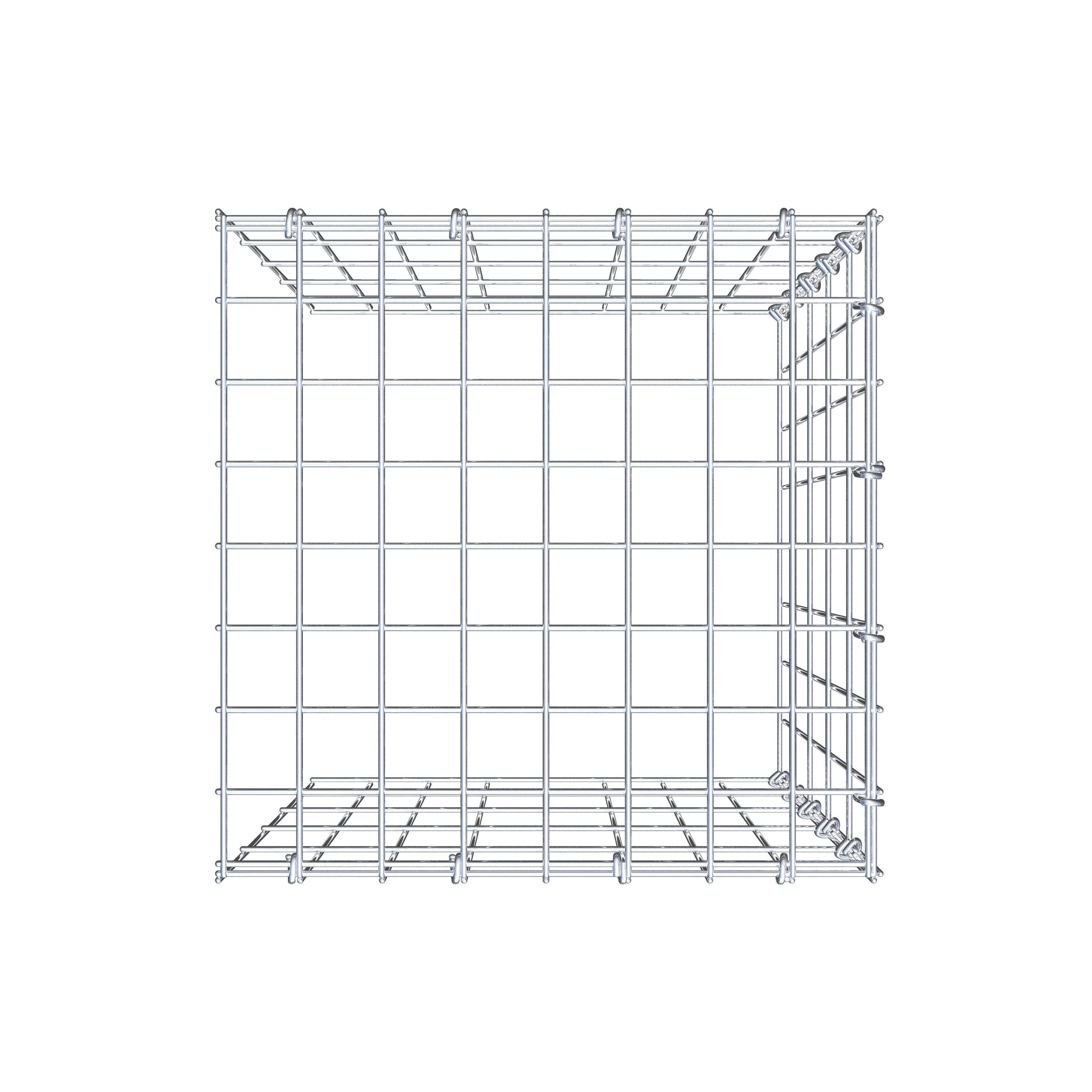 Anbaugabione Typ 4 50 cm x 40 cm x 40 cm (L x H x T), Maschenweite 5 cm x 10 cm, C-Ring