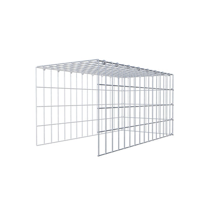 Monteret gabion type 4 80 cm x 40 cm x 40 cm (L x H x D), maskestørrelse 5 cm x 10 cm, C-ring