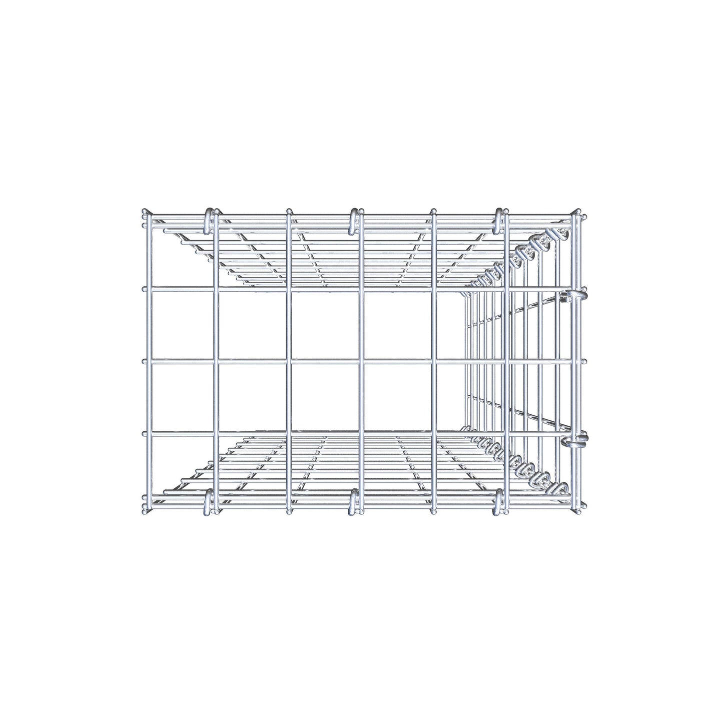 Fourche rapportée type 4 100 cm x 30 cm x 20 cm (L x H x P), mailles 5 cm x 10 cm, anneau C
