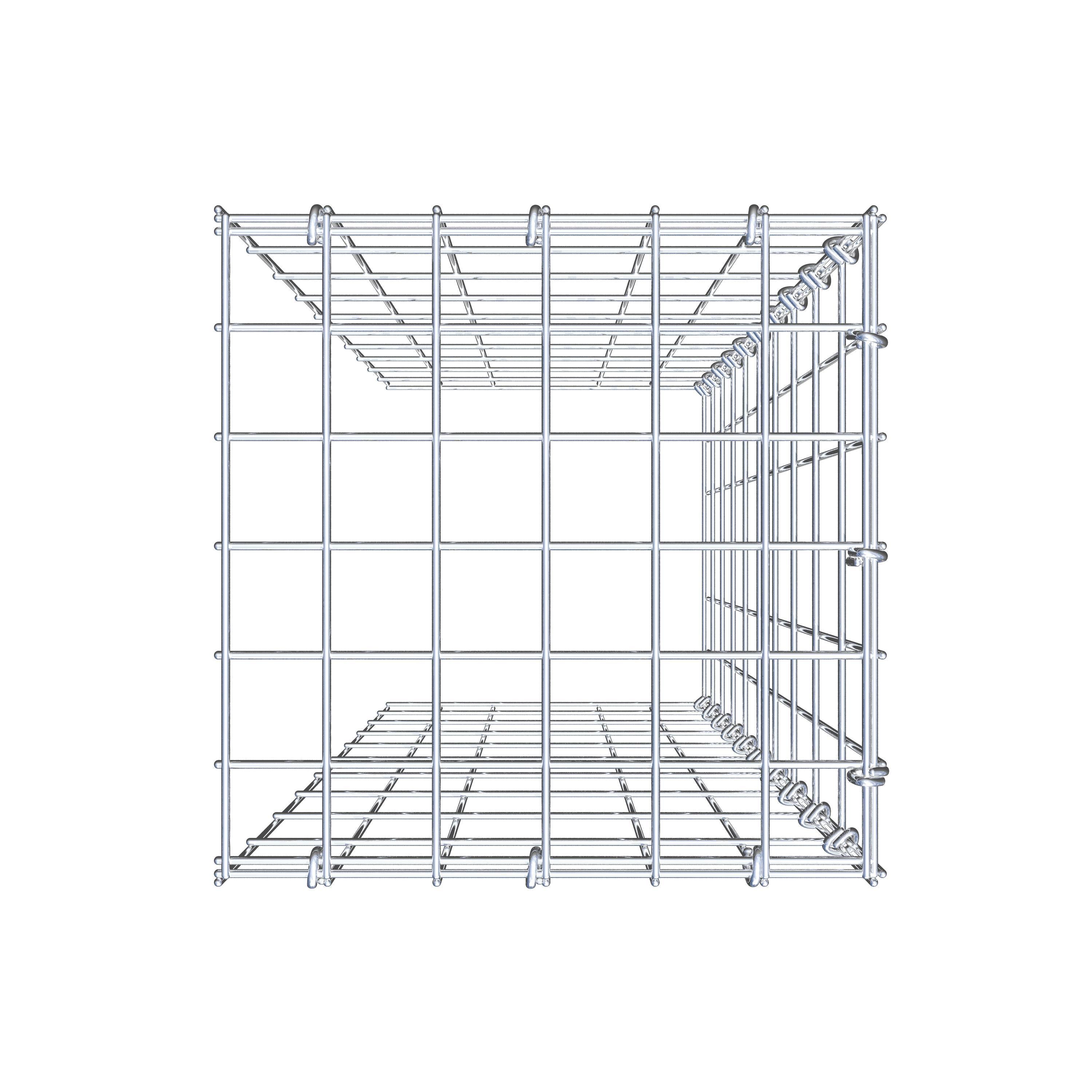 Anbaugabione Typ 4 100 cm x 30 cm x 30 cm (L x H x T), Maschenweite 5 cm x 10 cm, C-Ring