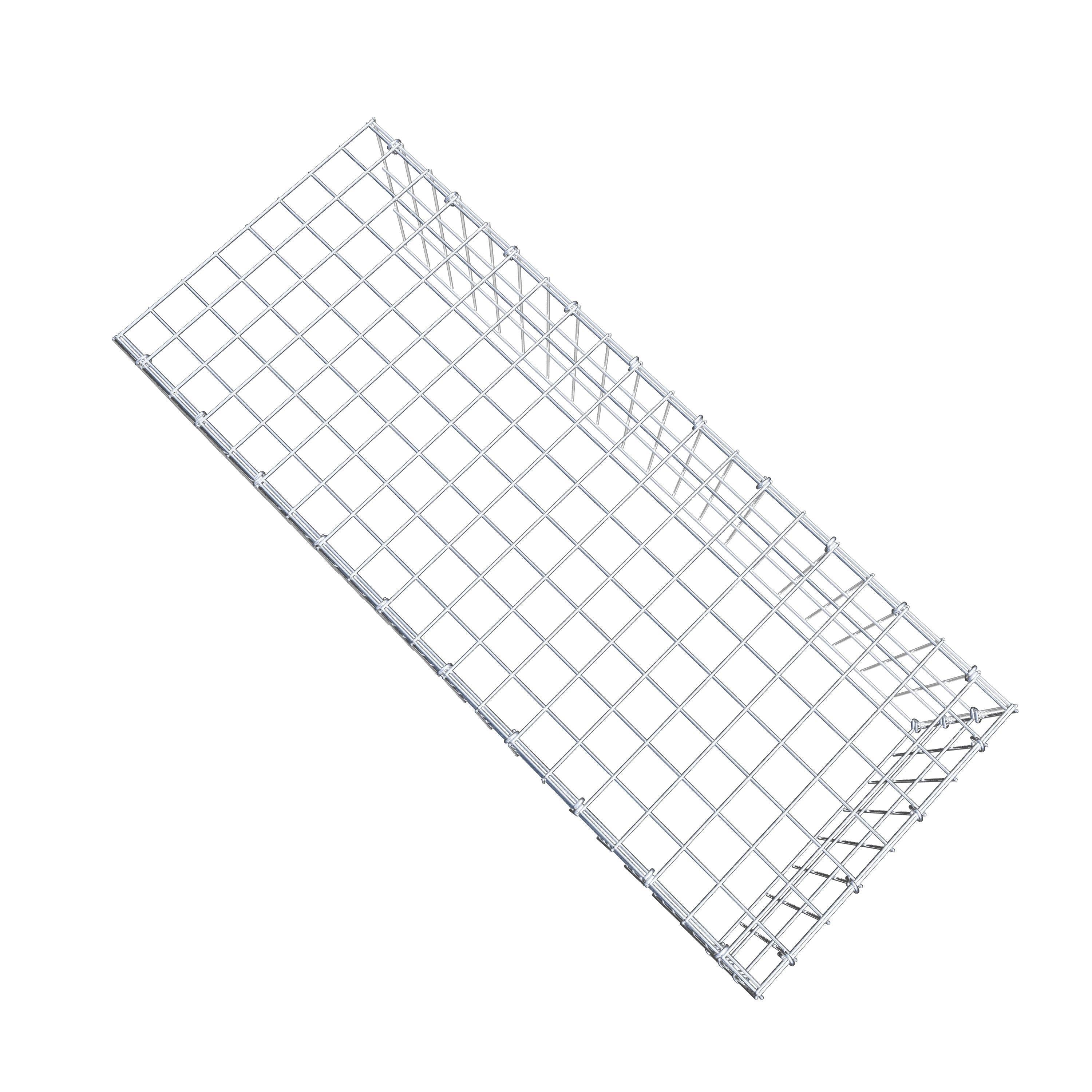 Mounted gabion type 4 100 cm x 30 cm x 40 cm (L x H x D), mesh size 5 cm x 10 cm, C-ring