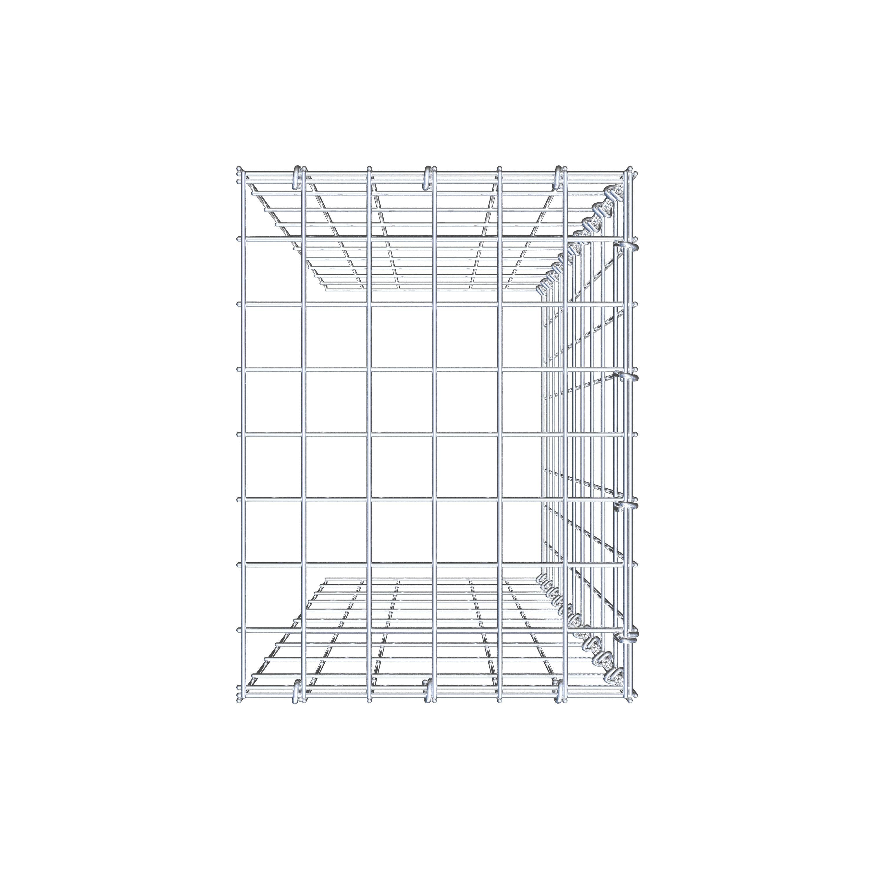 Mounted gabion type 4 100 cm x 30 cm x 40 cm (L x H x D), mesh size 5 cm x 10 cm, C-ring