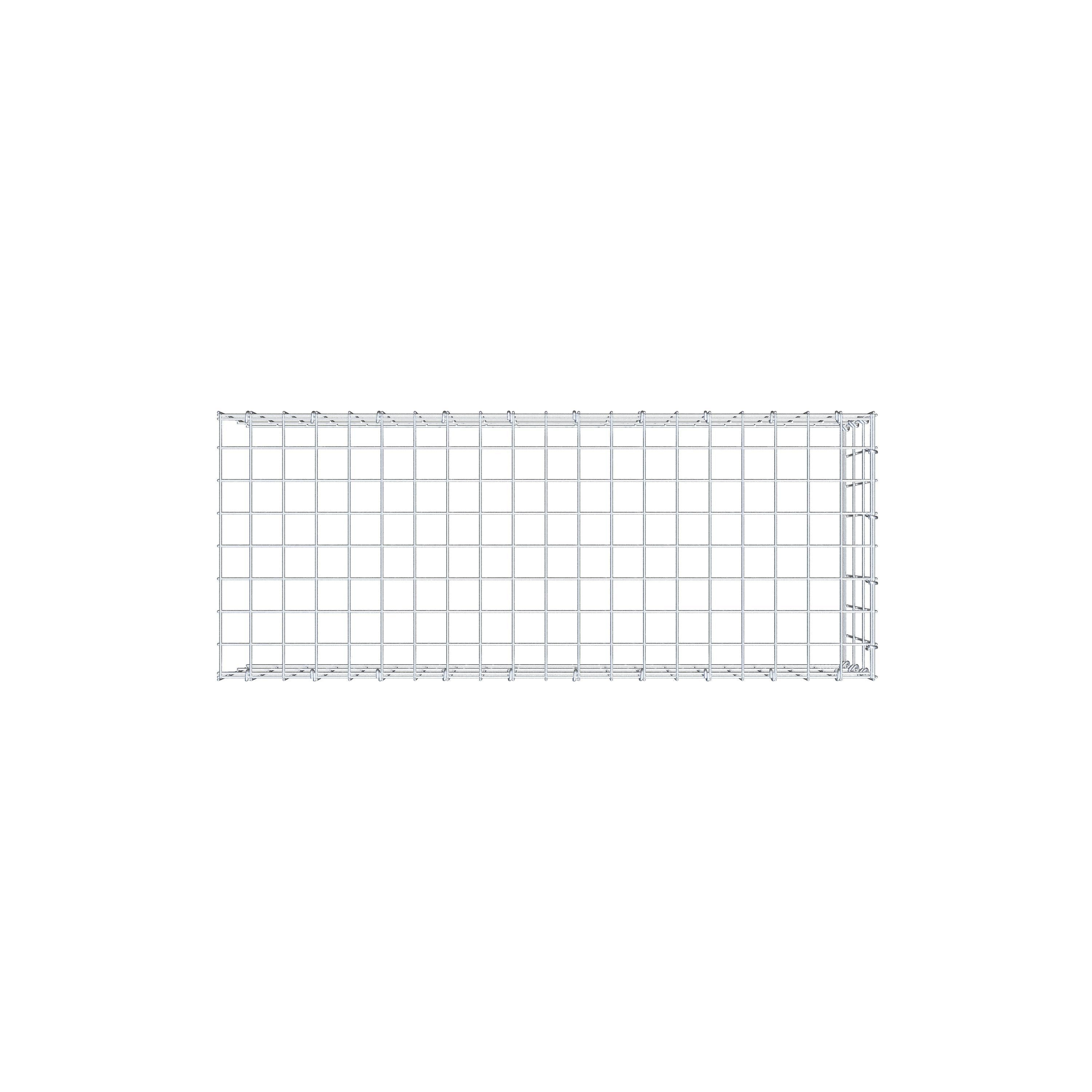 Mounted gabion type 4 100 cm x 30 cm x 40 cm (L x H x D), mesh size 5 cm x 10 cm, C-ring