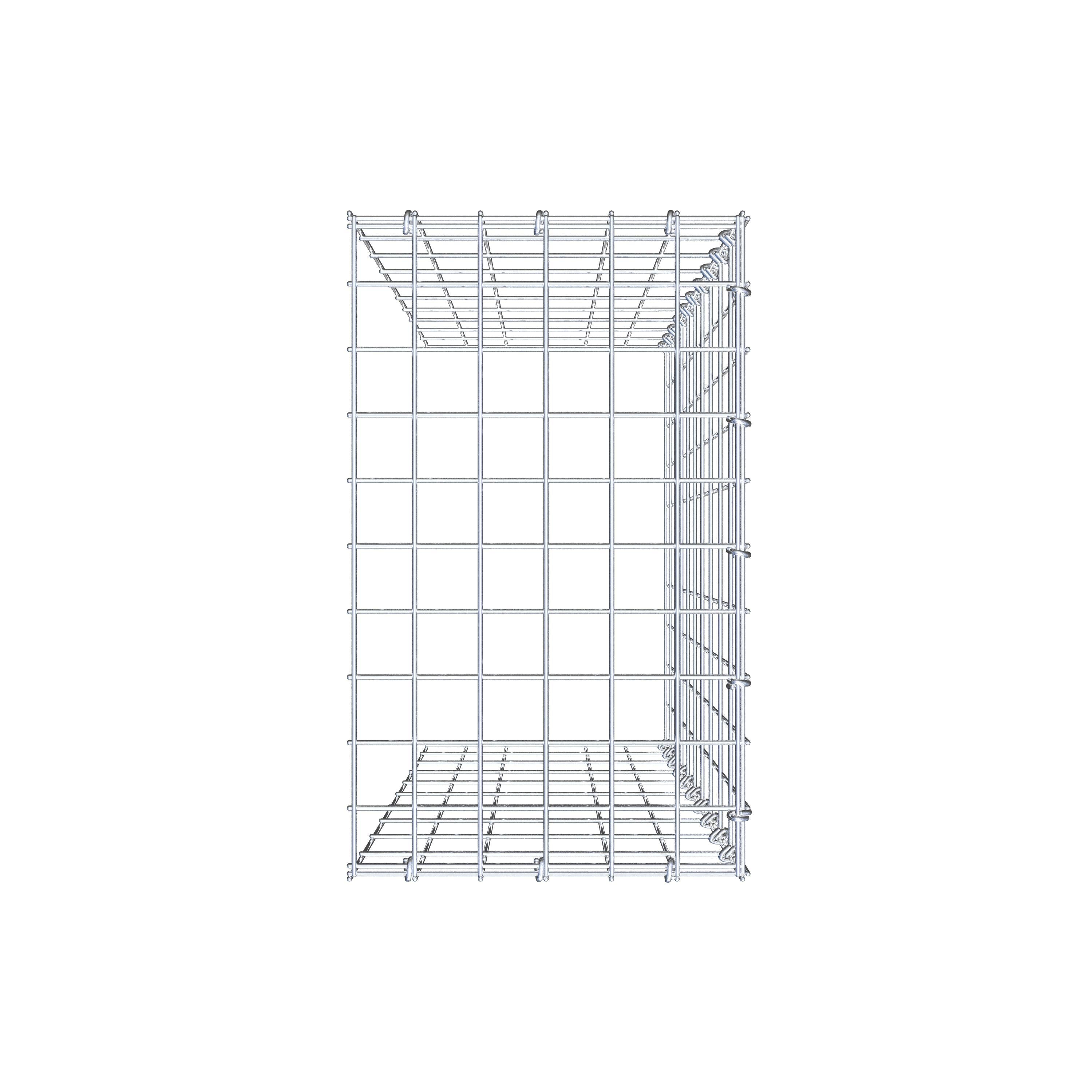 Anbaugabione Typ 4 100 cm x 30 cm x 50 cm (L x H x T), Maschenweite 5 cm x 10 cm, C-Ring