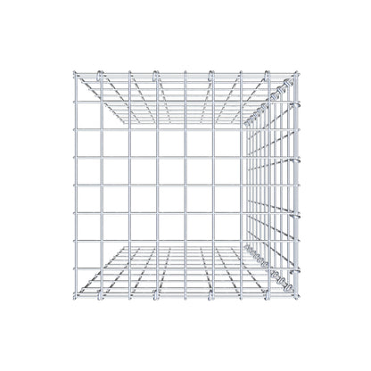 Monteret gabion type 4 100 cm x 40 cm x 40 cm (L x H x D), maskestørrelse 5 cm x 10 cm, C-ring