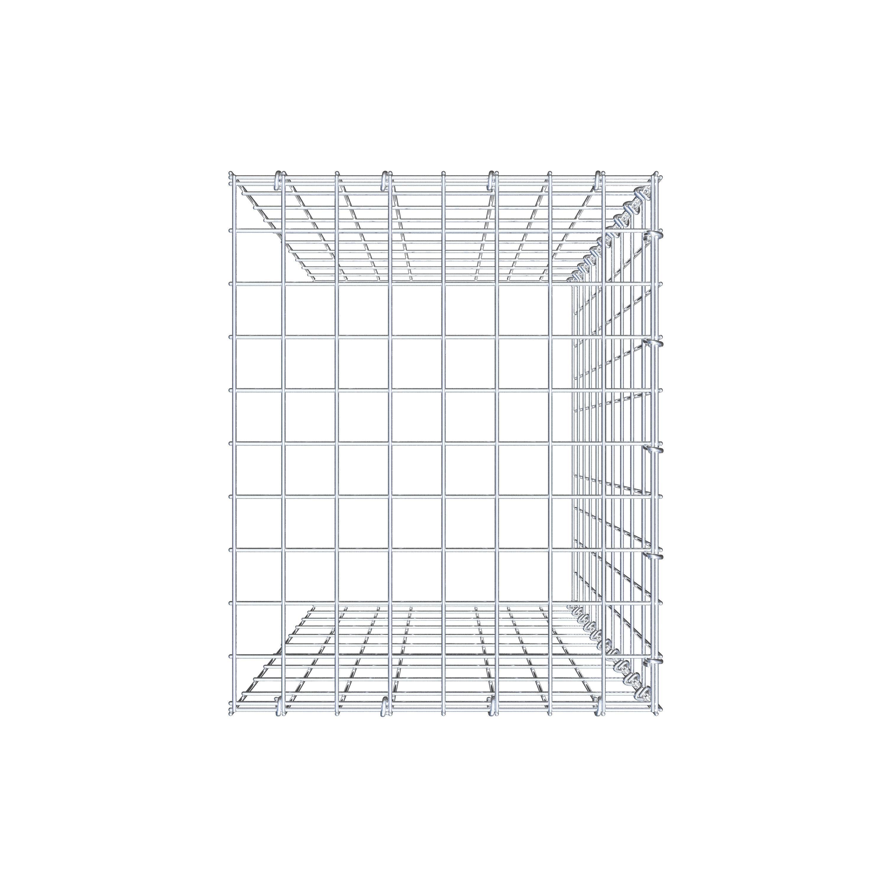 Anbaugabione Typ 4 100 cm x 40 cm x 50 cm (L x H x T), Maschenweite 5 cm x 10 cm, C-Ring