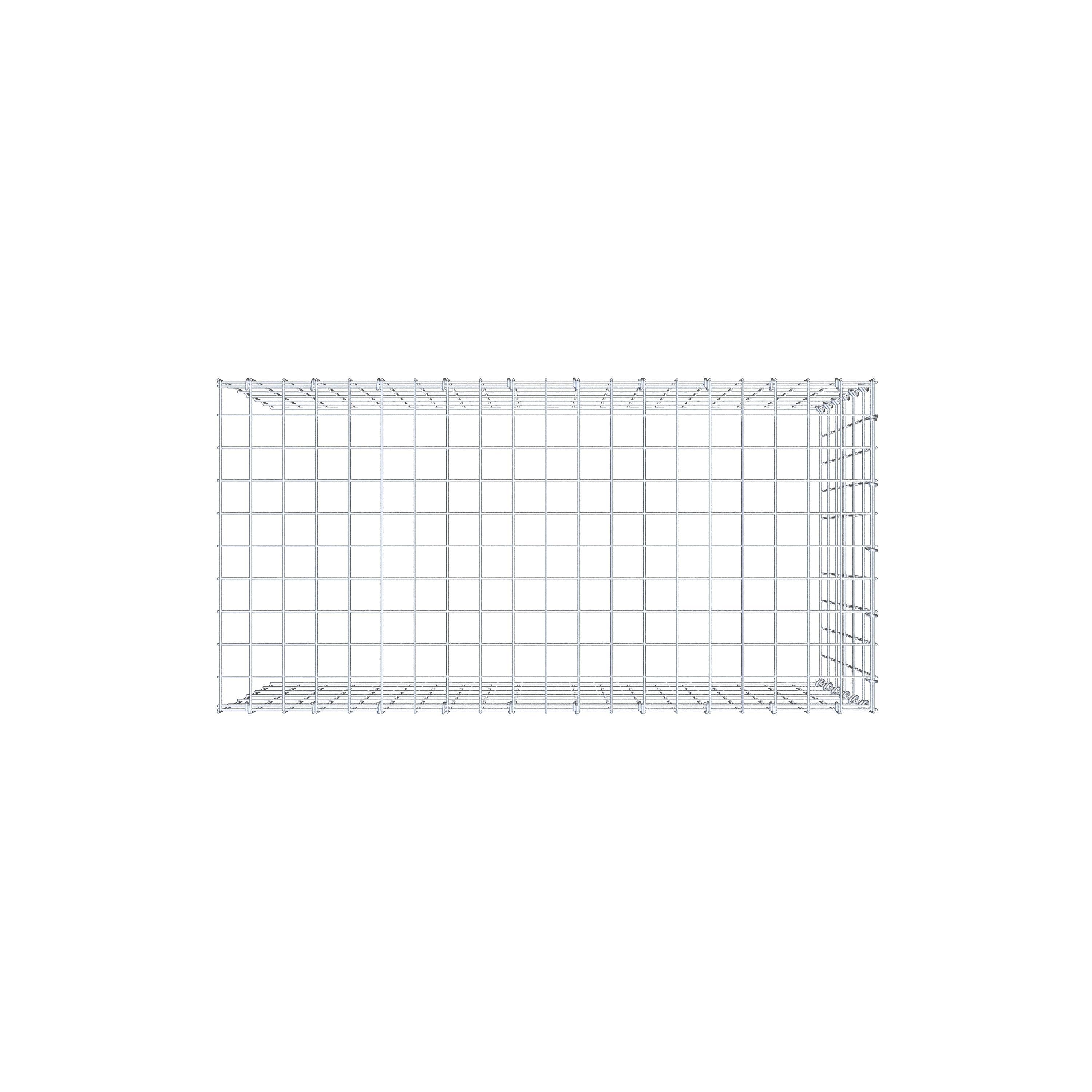 Anbaugabione Typ 4 100 cm x 60 cm x 50 cm (L x H x T), Maschenweite 5 cm x 10 cm, C-Ring