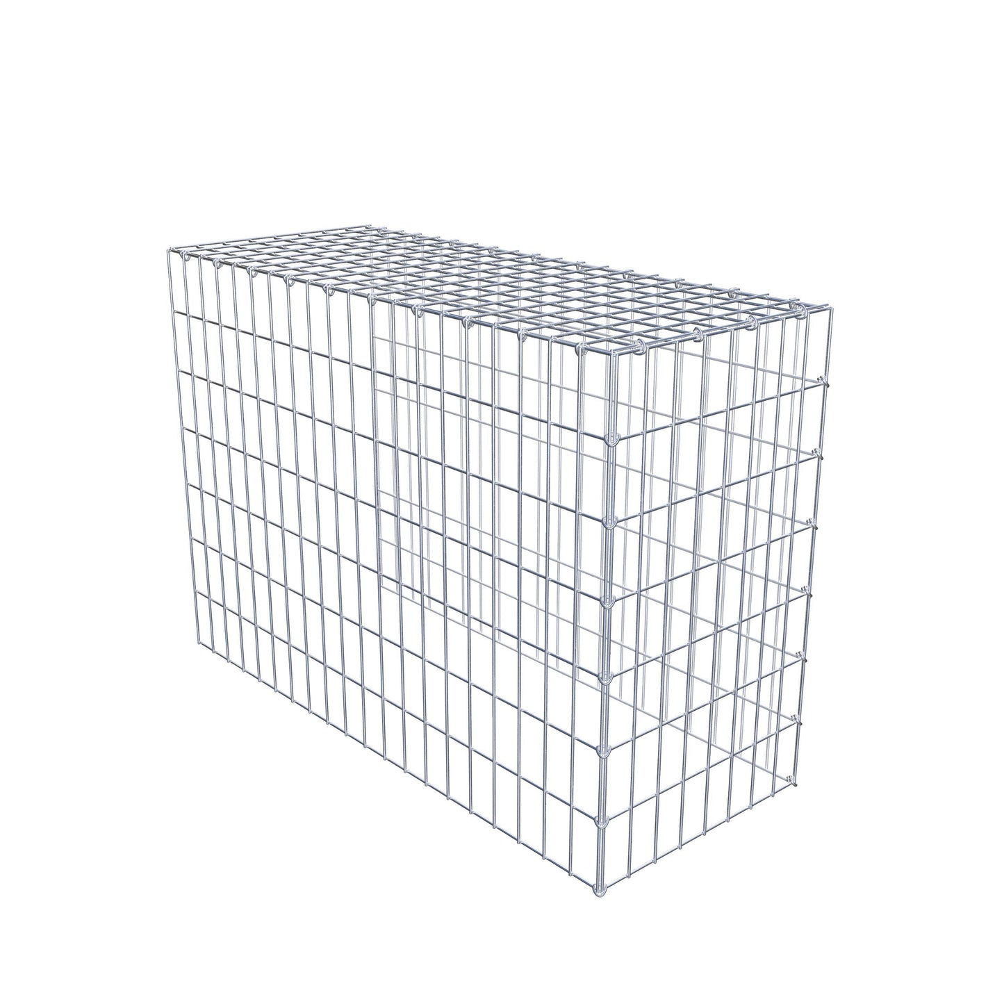 Mounted gabion type 4 100 cm x 70 cm x 40 cm (L x H x D), mesh size 5 cm x 10 cm, C-ring