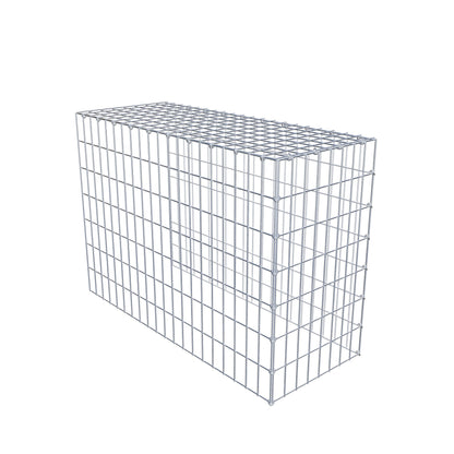 Mounted gabion type 4 100 cm x 70 cm x 40 cm (L x H x D), mesh size 5 cm x 10 cm, C-ring
