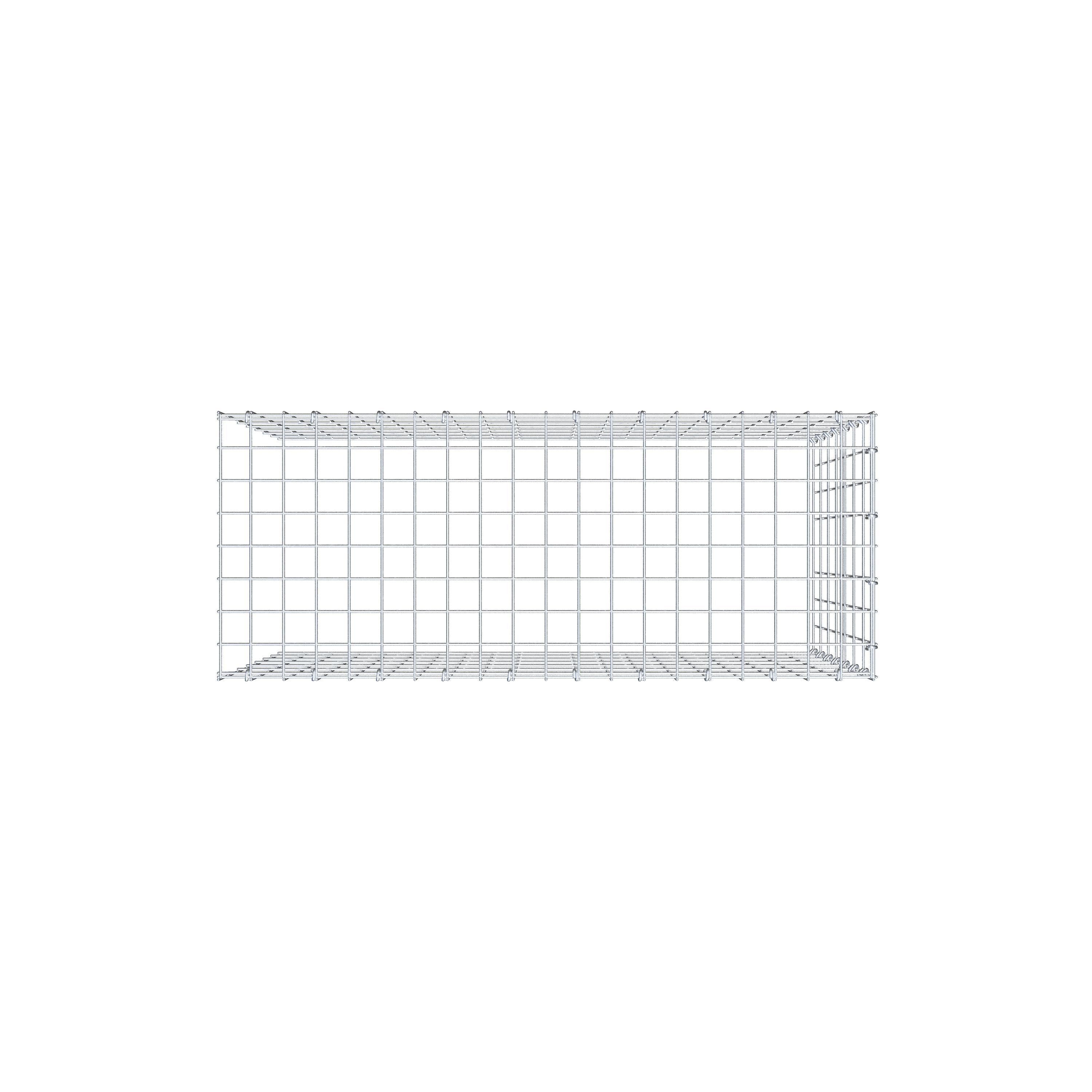 Anbaugabione Typ 4 100 cm x 70 cm x 40 cm (L x H x T), Maschenweite 5 cm x 10 cm, C-Ring