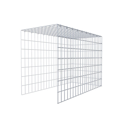 Monteret gabion type 4 100 cm x 70 cm x 50 cm (L x H x D), maskestørrelse 5 cm x 10 cm, C-ring