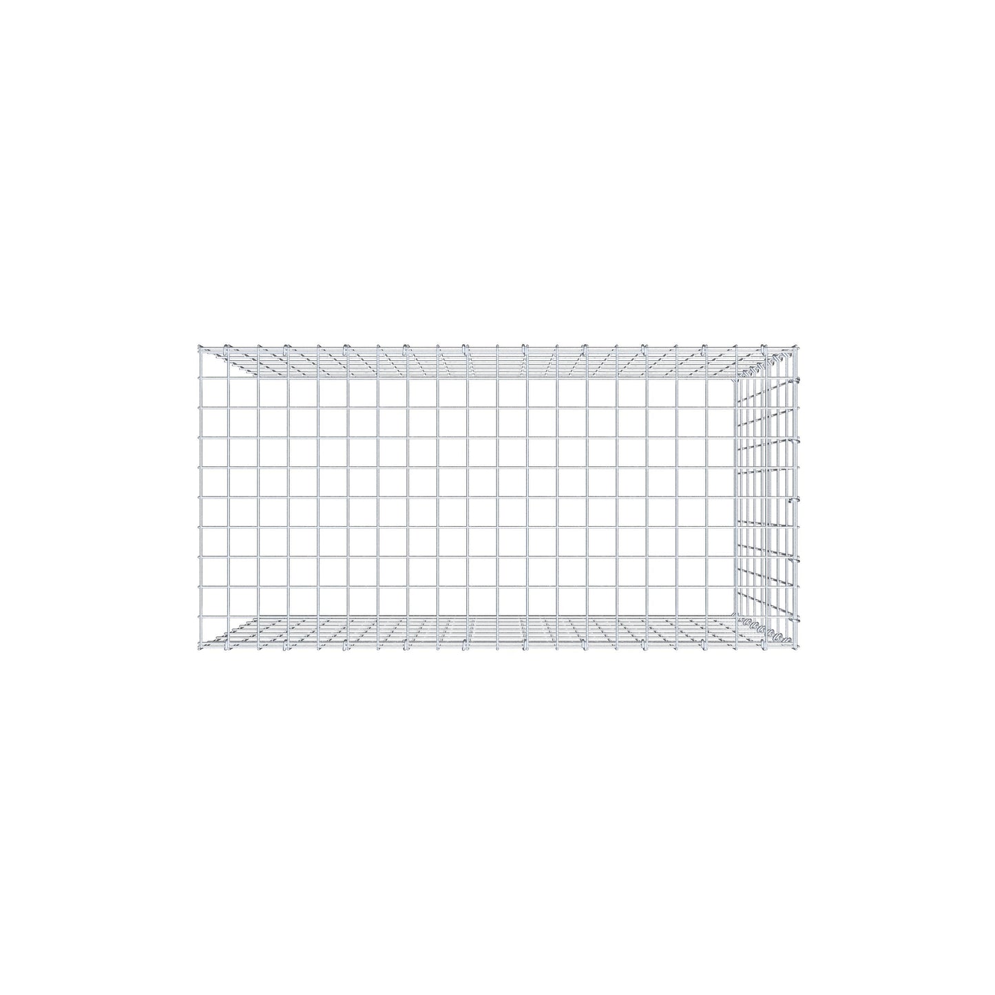 Anbaugabione Typ 4 100 cm x 80 cm x 50 cm (L x H x T), Maschenweite 5 cm x 10 cm, C-Ring