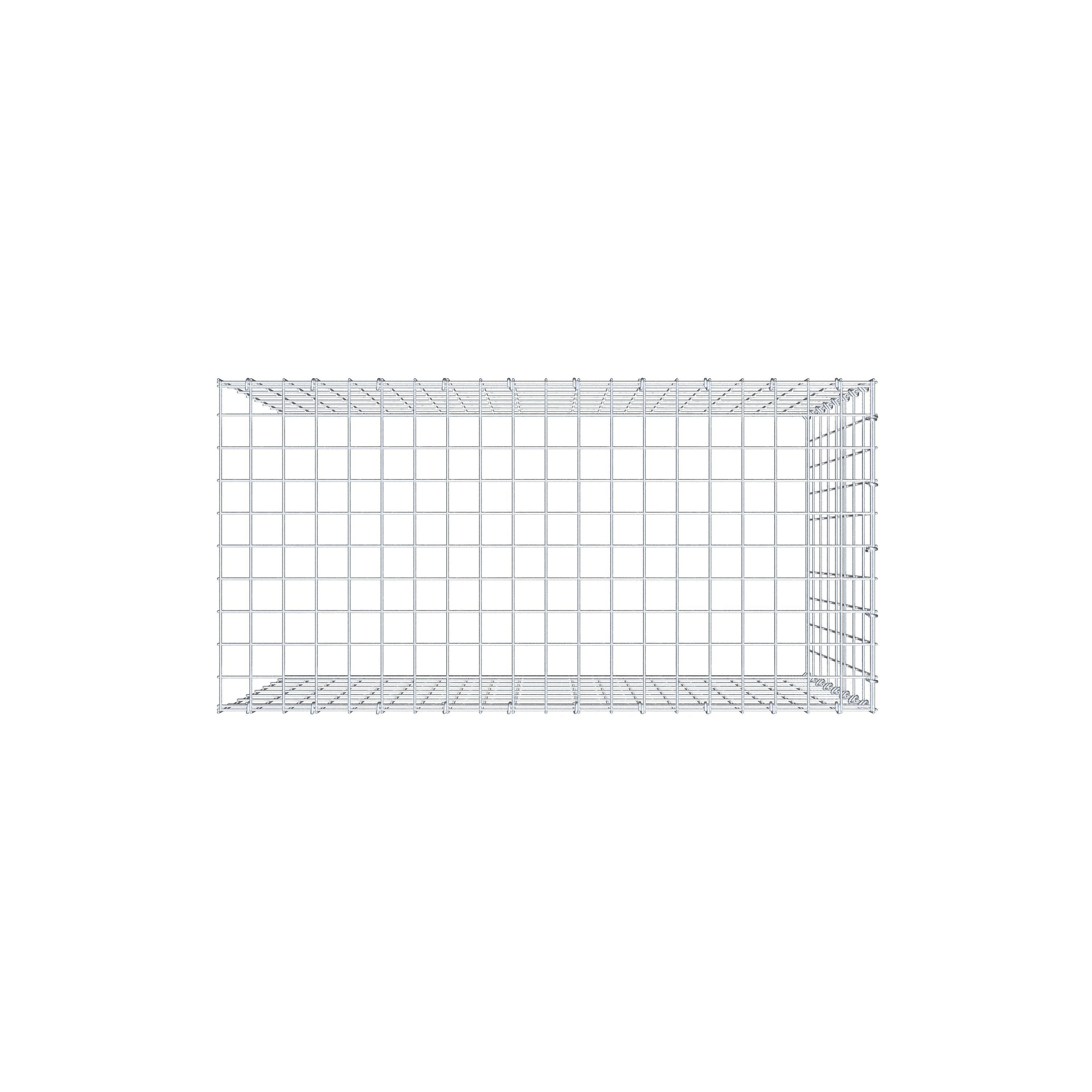 Anbaugabione Typ 4 100 cm x 80 cm x 50 cm (L x H x T), Maschenweite 5 cm x 10 cm, C-Ring