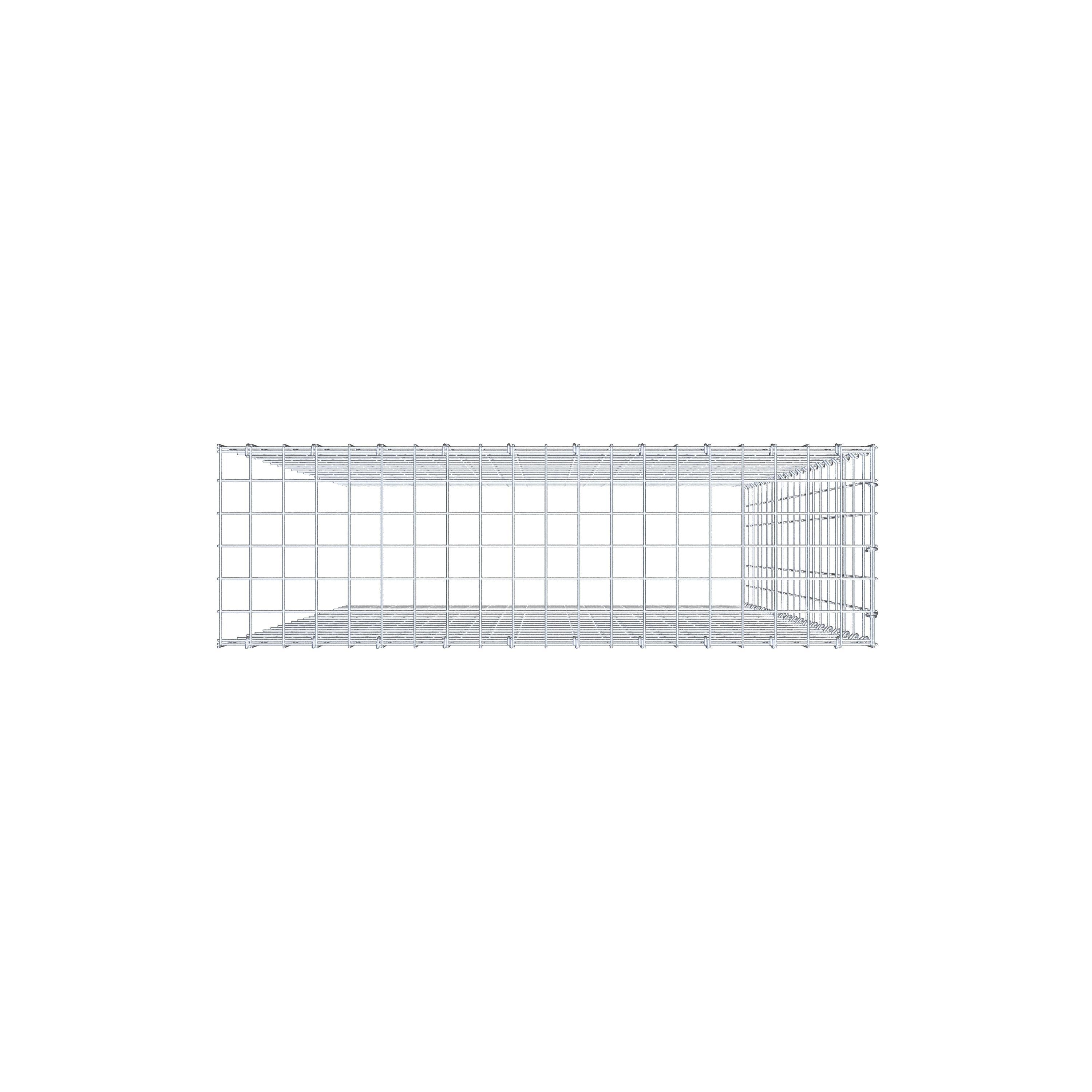 Anbaugabione Typ 4 200 cm x 100 cm x 30 cm (L x H x T), Maschenweite 5 cm x 10 cm, C-Ring