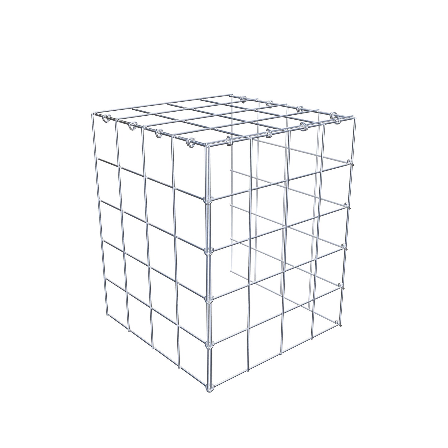 Gabbione aggiuntivo tipo 4 50 cm x 40 cm x 40 cm (L x H x P), maglia 10 cm x 10 cm, anello a C