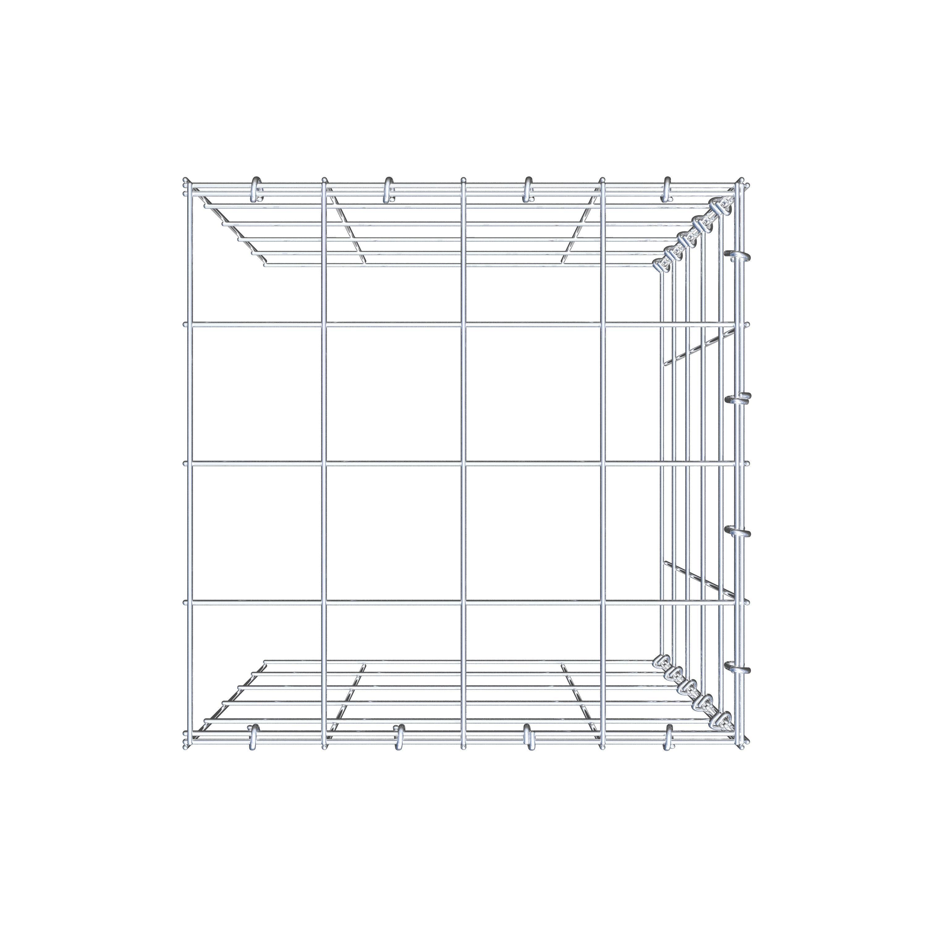 Monteret gabion type 4 50 cm x 40 cm x 40 cm (L x H x D), maskestørrelse 10 cm x 10 cm, C-ring