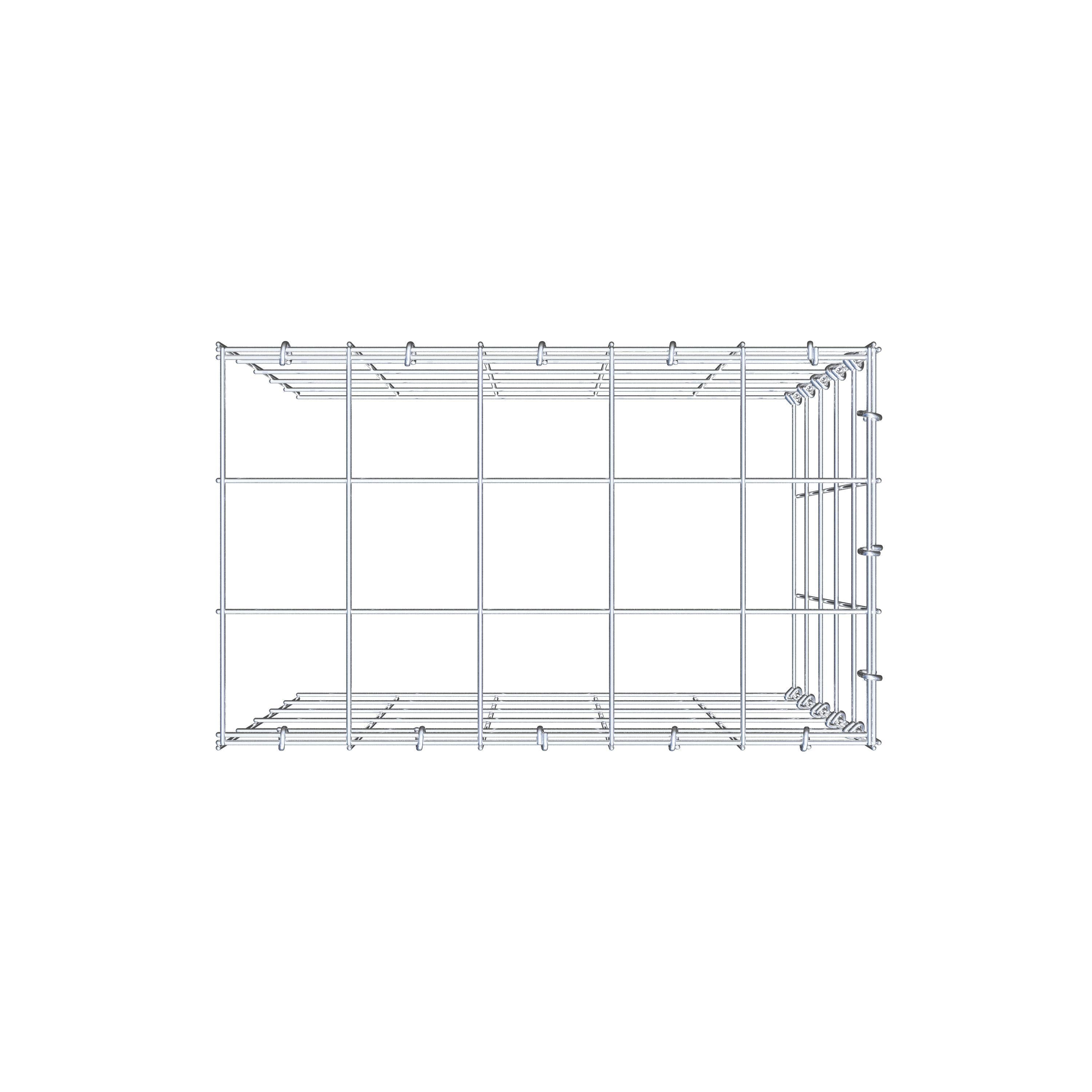 Anbaugabione Typ 4 50 cm x 50 cm x 30 cm (L x H x T), Maschenweite 10 cm x 10 cm, C-Ring