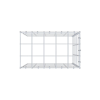 Gabbione aggiuntivo tipo 4 50 cm x 50 cm x 30 cm (L x H x P), maglia 10 cm x 10 cm, anello a C