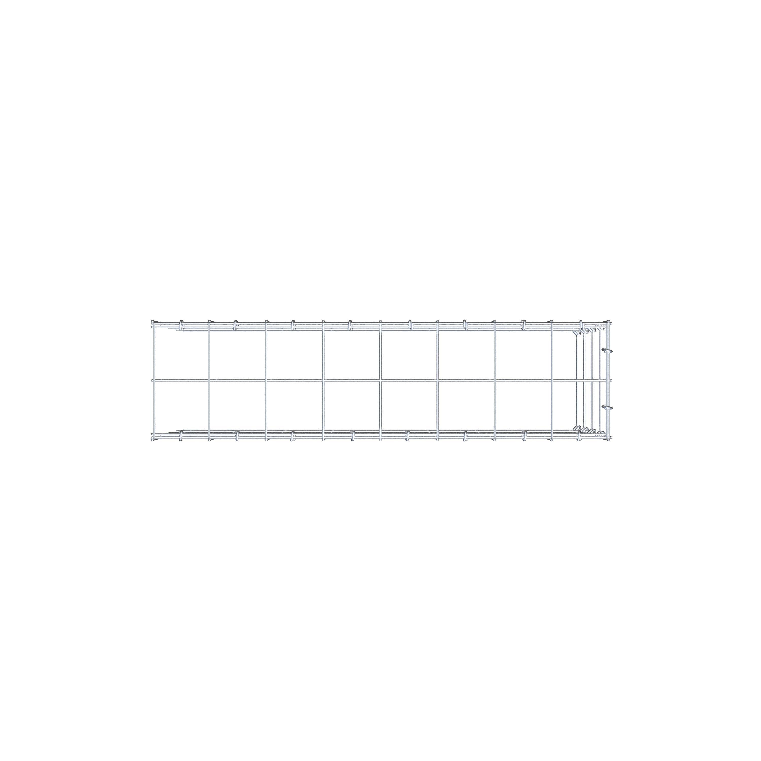 Anbaugabione Typ 4 80 cm x 40 cm x 20 cm (L x H x T), Maschenweite 10 cm x 10 cm, C-Ring