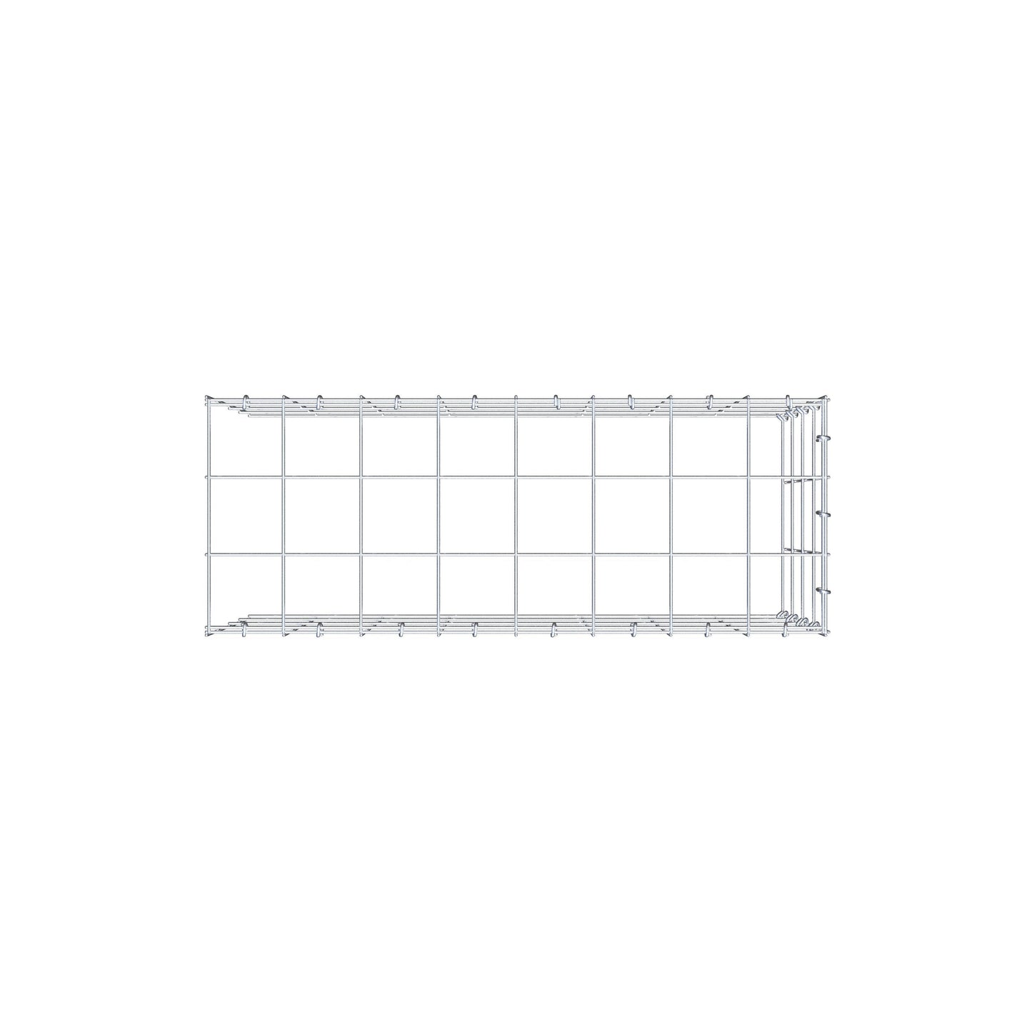 Anbaugabione Typ 4 80 cm x 40 cm x 30 cm (L x H x T), Maschenweite 10 cm x 10 cm, C-Ring