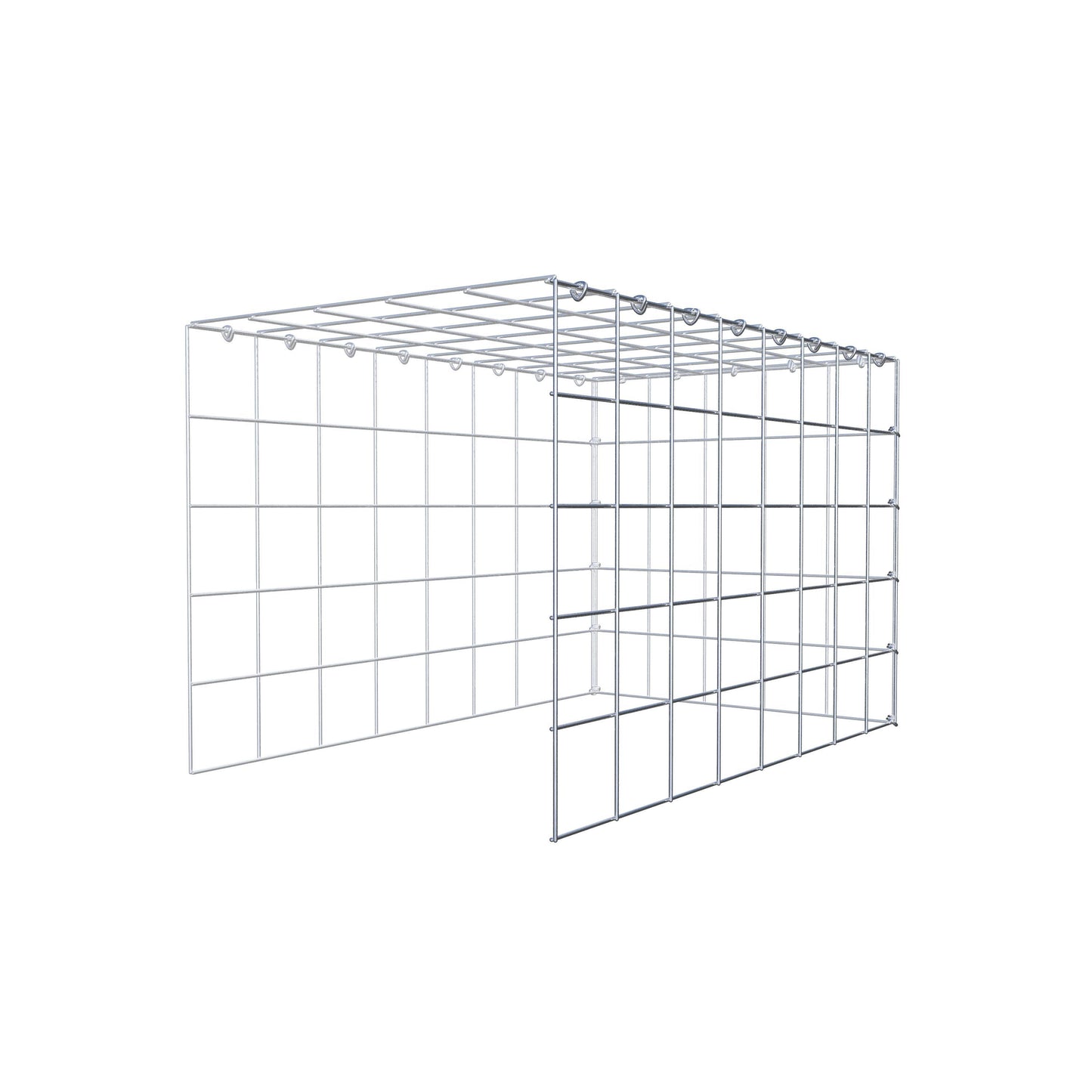 Toegevoegde pool type 4 80 cm x 50 cm x 50 cm (L x H x D), maaswijdte 10 cm x 10 cm, C-ring