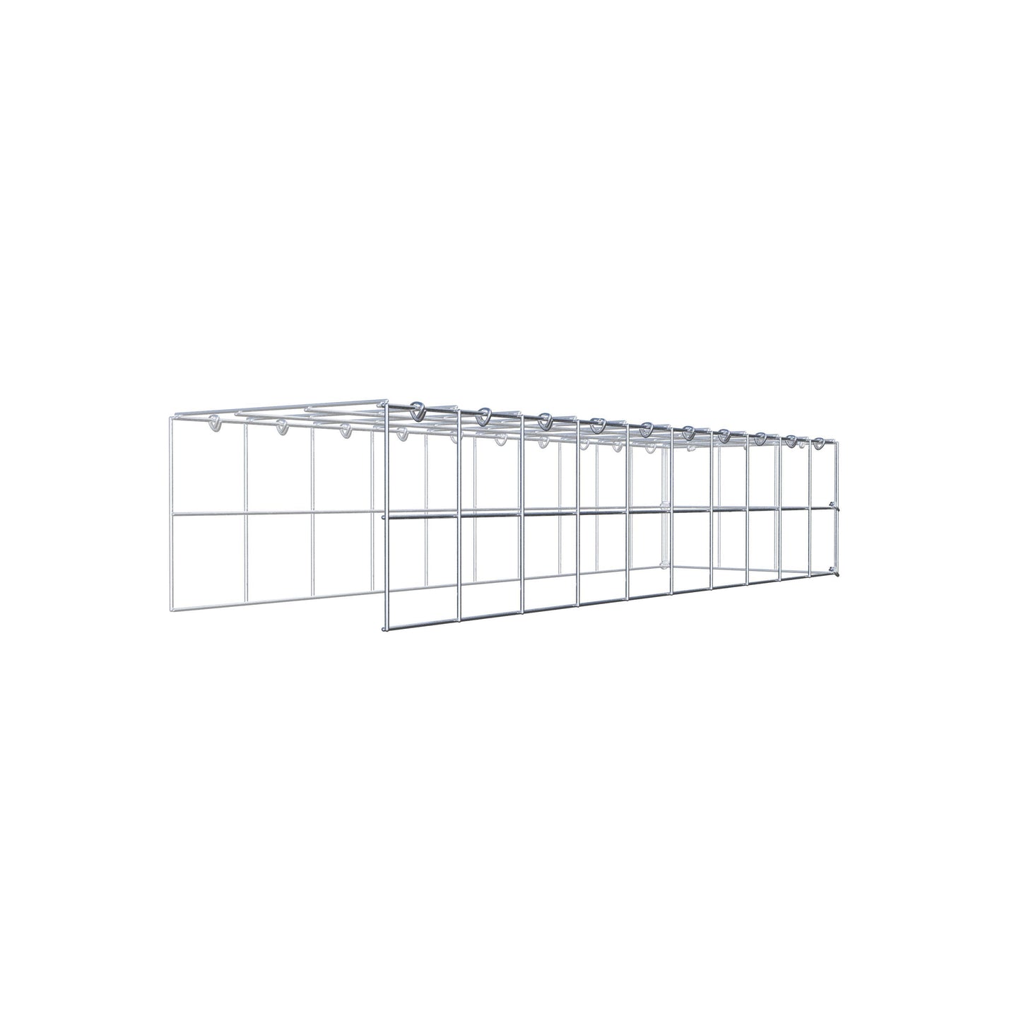 Gabião Tipo 4 100 cm x 20 cm x 30 cm (C x A x P), malhagem 10 cm x 10 cm, anel C