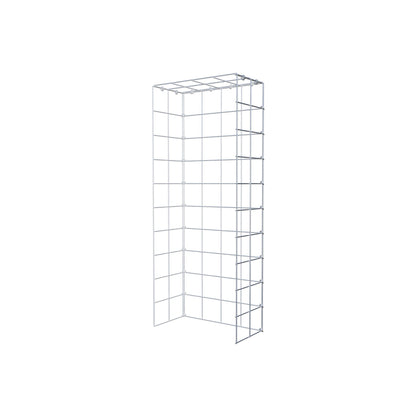 Typ 4 påbyggnadsgabion 100 cm x 20 cm x 40 cm (L x H x D), maskstorlek 10 cm x 10 cm, C-ring