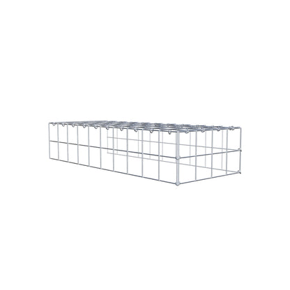 Typ 4 påbyggnadsgabion 100 cm x 20 cm x 40 cm (L x H x D), maskstorlek 10 cm x 10 cm, C-ring