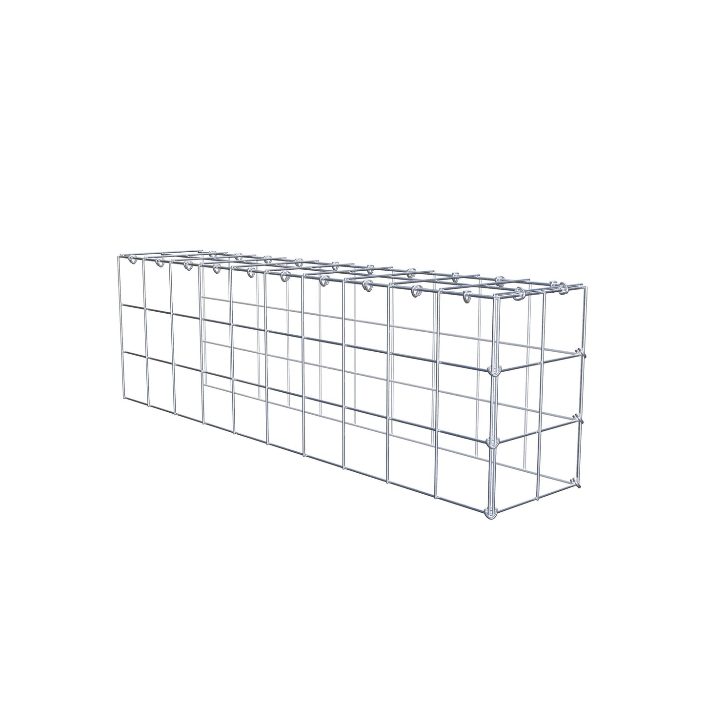 Anbaugabione Typ 4 100 cm x 30 cm x 20 cm (L x H x T), Maschenweite 10 cm x 10 cm, C-Ring