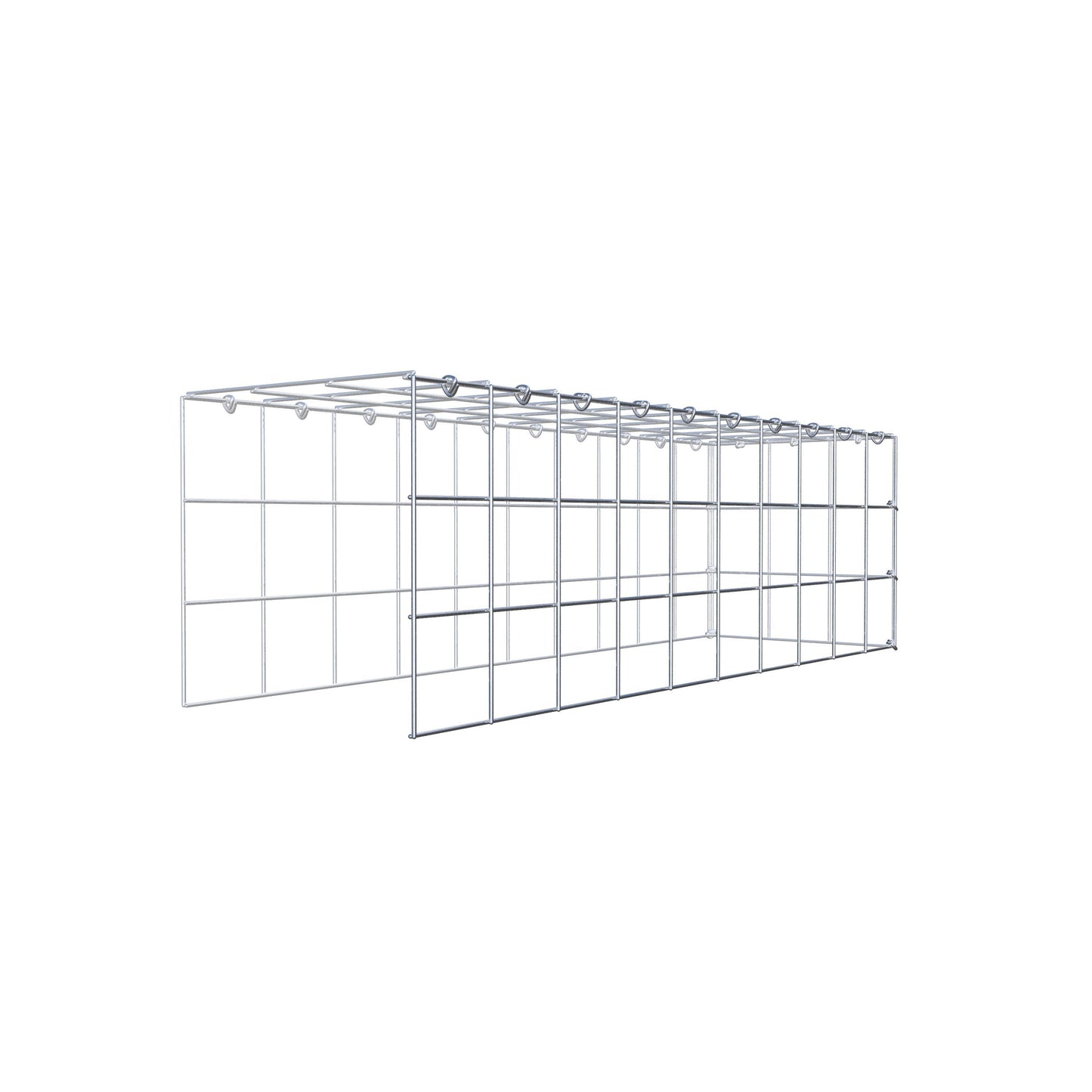 Fourche rapportée type 4 100 cm x 30 cm x 30 cm (L x H x P), mailles 10 cm x 10 cm, anneau C