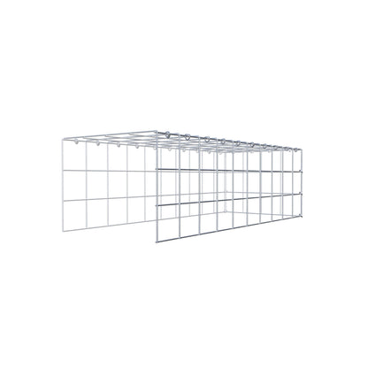 Mounted gabion type 4 100 cm x 30 cm x 40 cm (L x H x D), mesh size 10 cm x 10 cm, C-ring