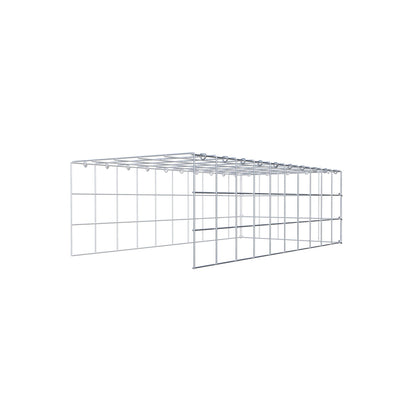 Gabbione aggiuntivo tipo 4 100 cm x 30 cm x 50 cm (L x H x P), maglia 10 cm x 10 cm, anello a C