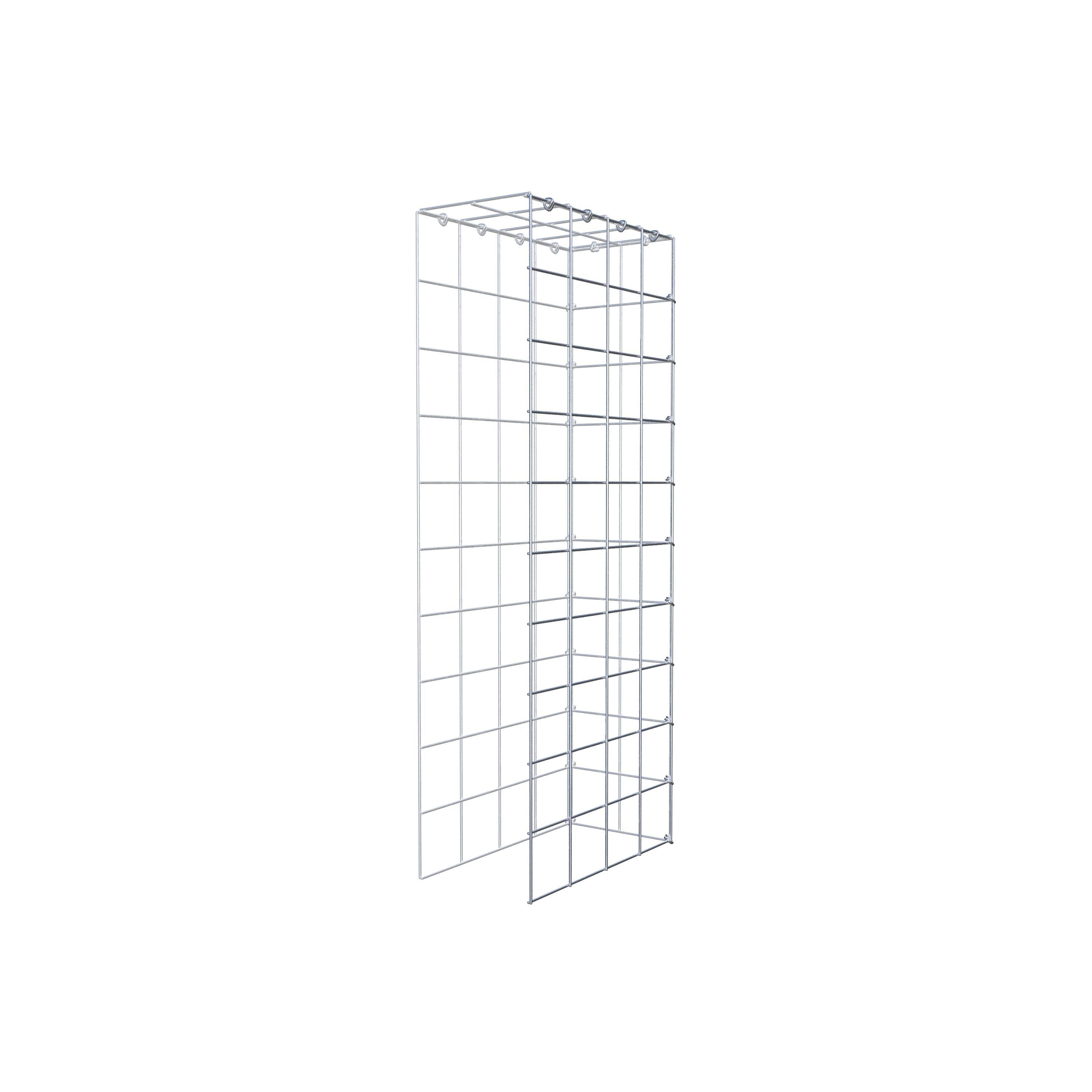 Monteret gabion type 4 100 cm x 40 cm x 20 cm (L x H x D), maskestørrelse 10 cm x 10 cm, C-ring