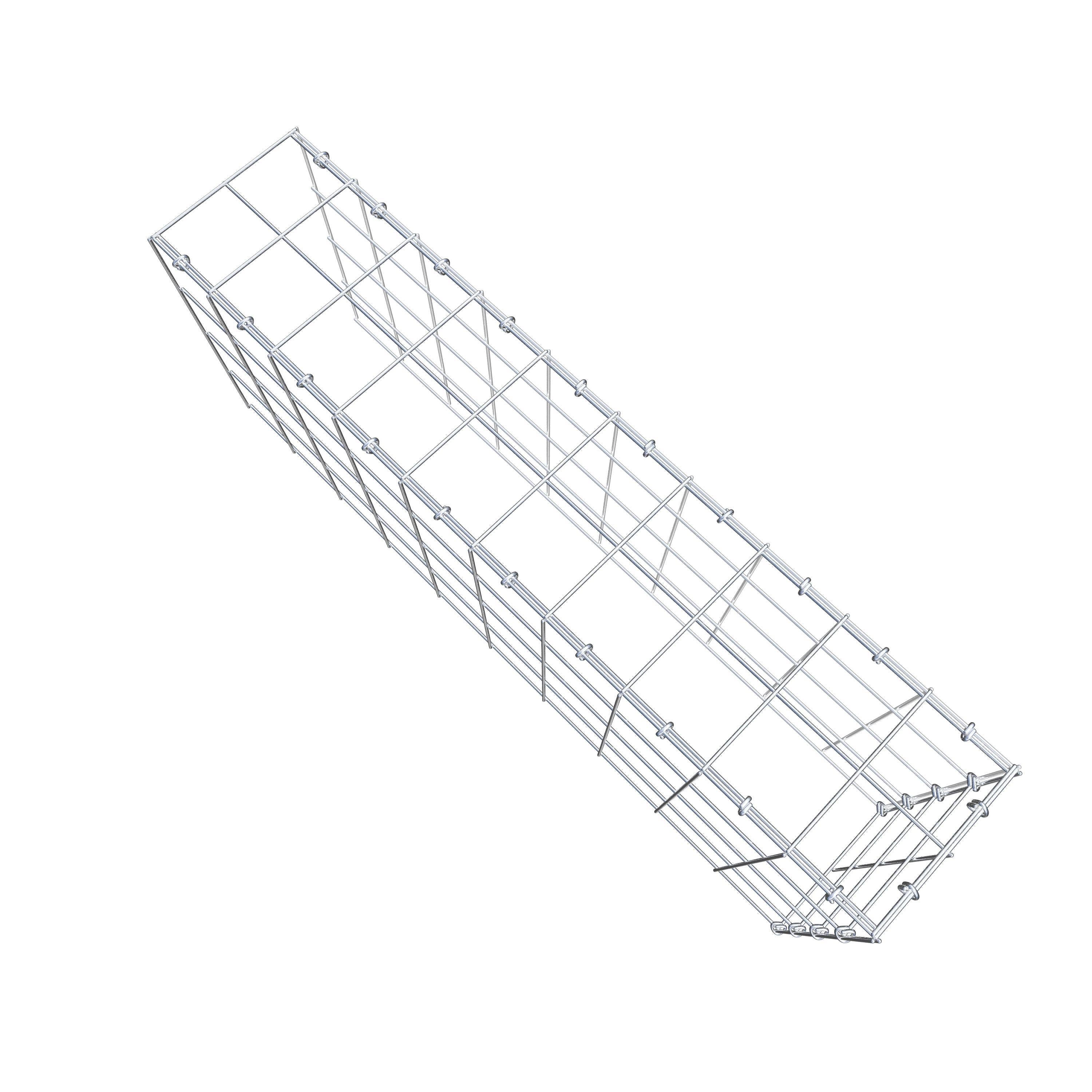 Monteret gabion type 4 100 cm x 40 cm x 20 cm (L x H x D), maskestørrelse 10 cm x 10 cm, C-ring