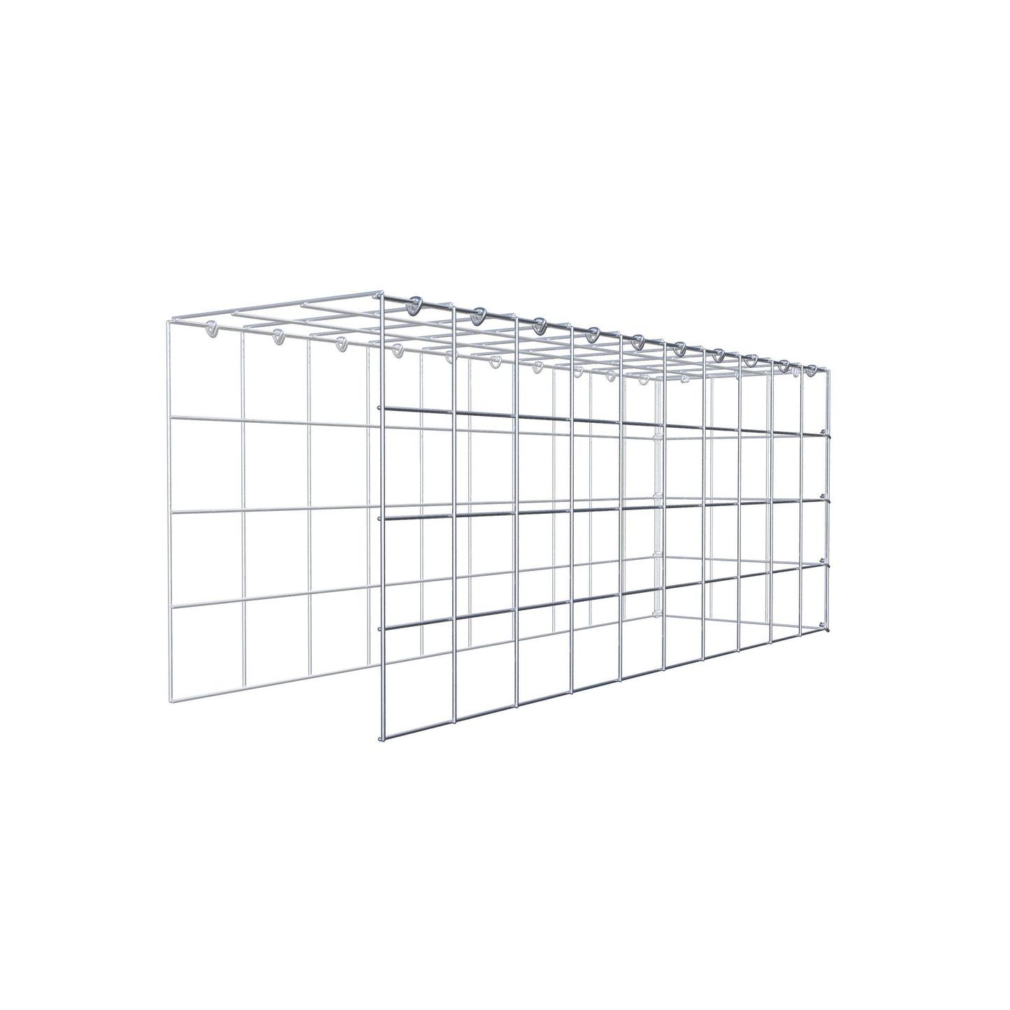 Gabbione aggiuntivo tipo 4 100 cm x 40 cm x 30 cm (L x A x P), maglia 10 cm x 10 cm, anello a C