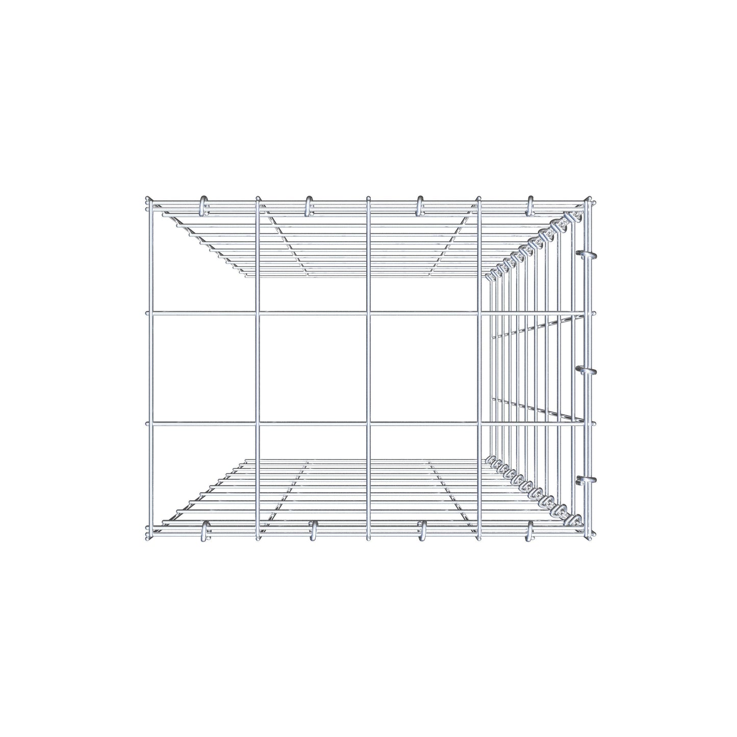 Gabbione aggiuntivo tipo 4 100 cm x 40 cm x 30 cm (L x A x P), maglia 10 cm x 10 cm, anello a C