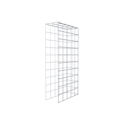 Typ 4 påbyggnadsgabion 100 cm x 50 cm x 20 cm (L x H x D), maskstorlek 10 cm x 10 cm, C-ring